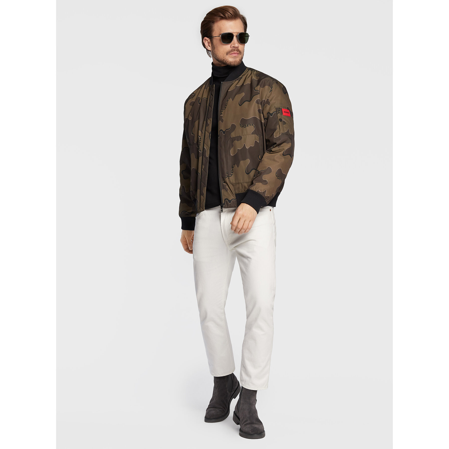 Hugo Geacă bomber Balic2241 50474659 Verde Regular Fit - Pled.ro