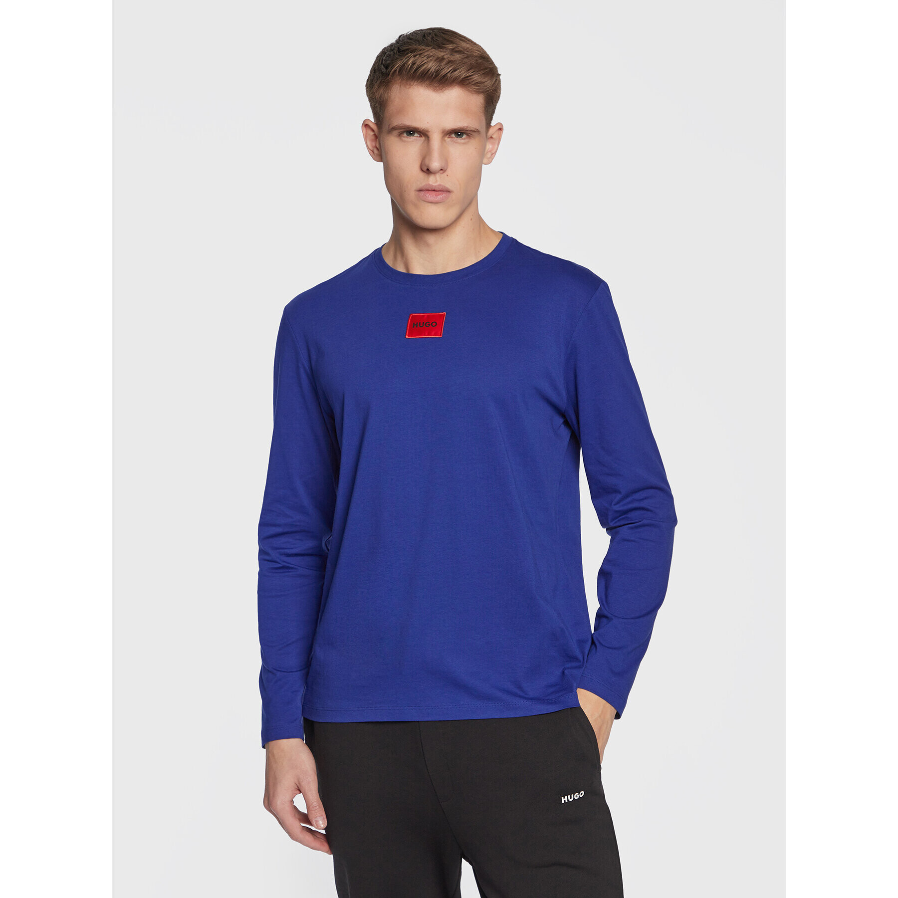 Hugo Longsleeve 50482095 Albastru Regular Fit - Pled.ro