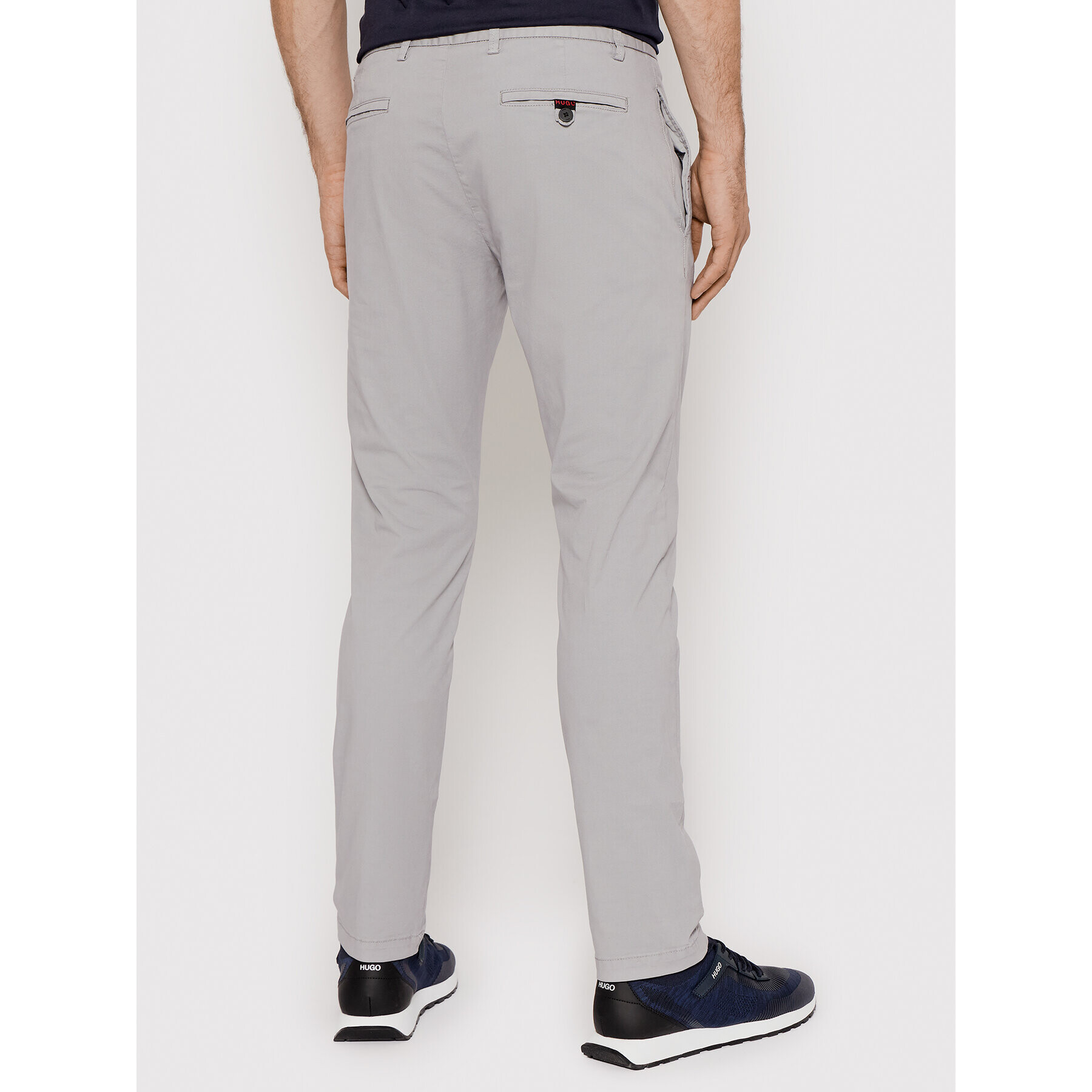 Hugo Pantaloni chino David204D 50437976 Gri Slim Fit - Pled.ro