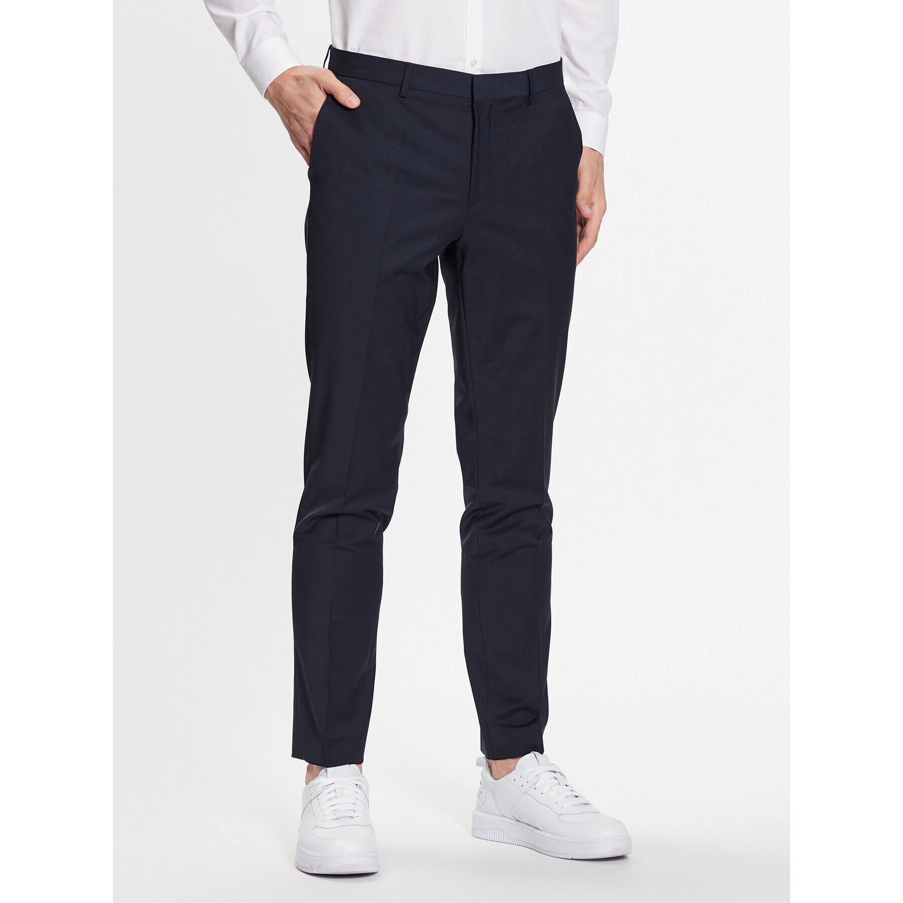 Hugo Pantaloni de costum 50446526 Bleumarin Slim Fit - Pled.ro