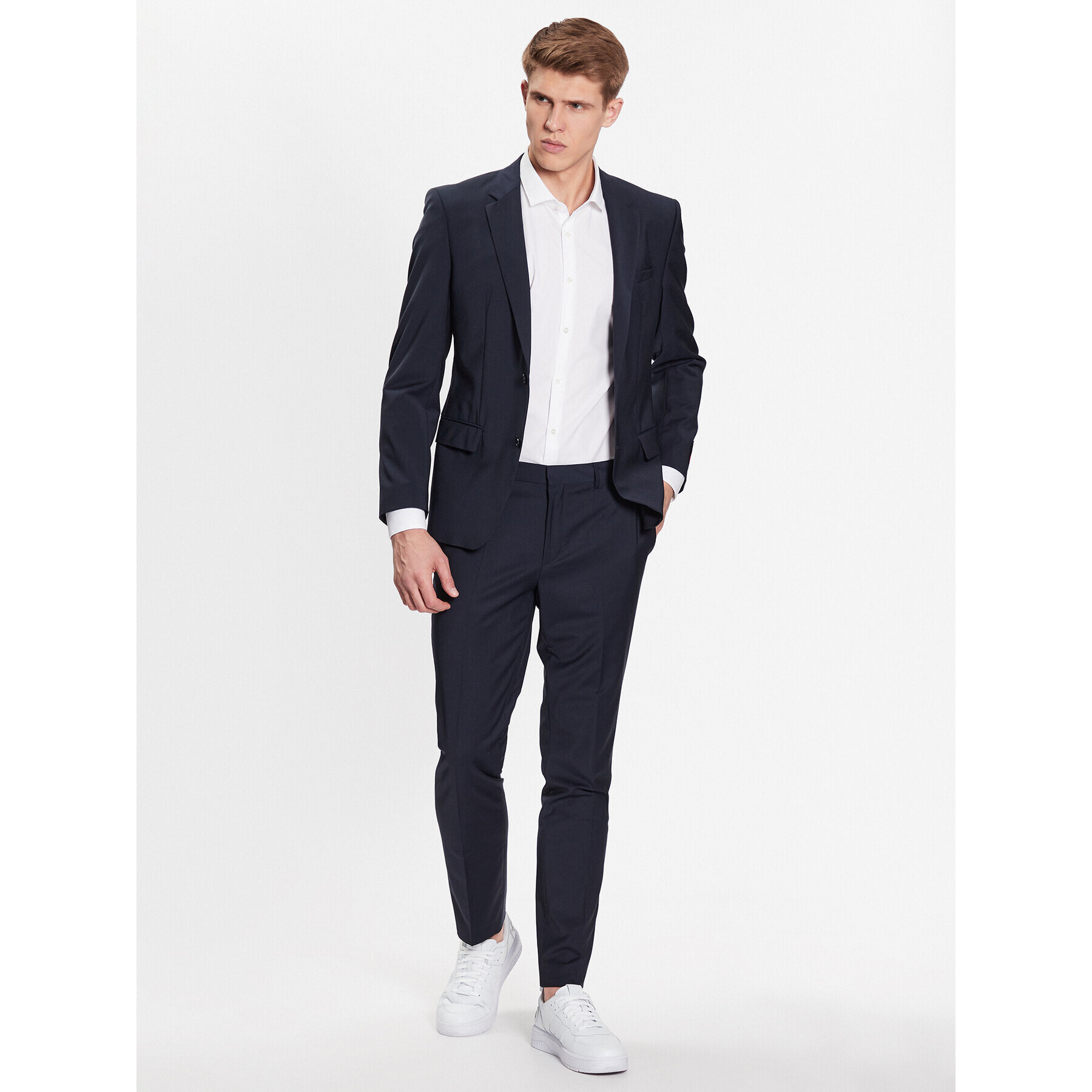 Hugo Pantaloni de costum 50446526 Bleumarin Slim Fit - Pled.ro