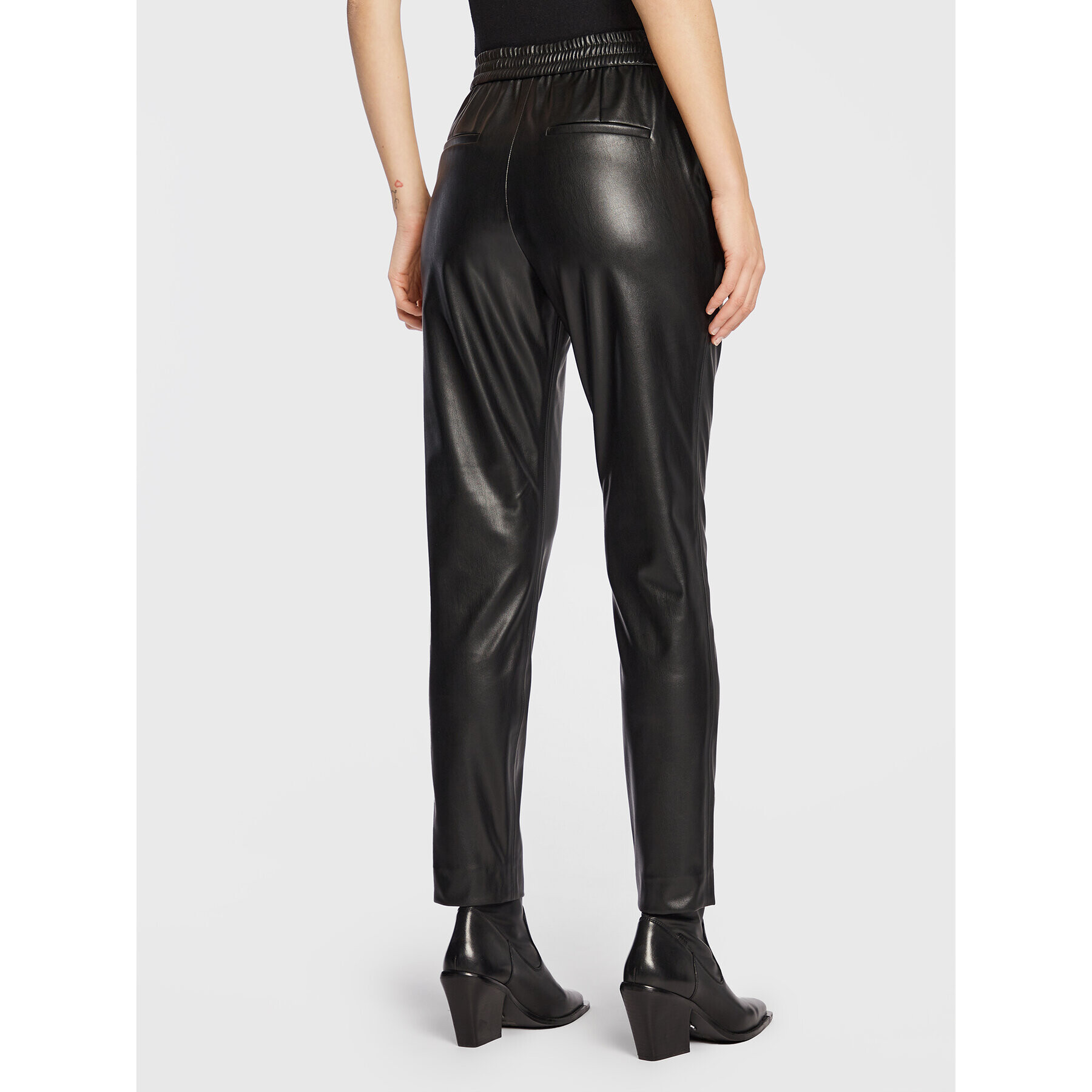 Hugo Pantaloni din imitație de piele Hemias-1 50478956 Negru Regular Fit - Pled.ro