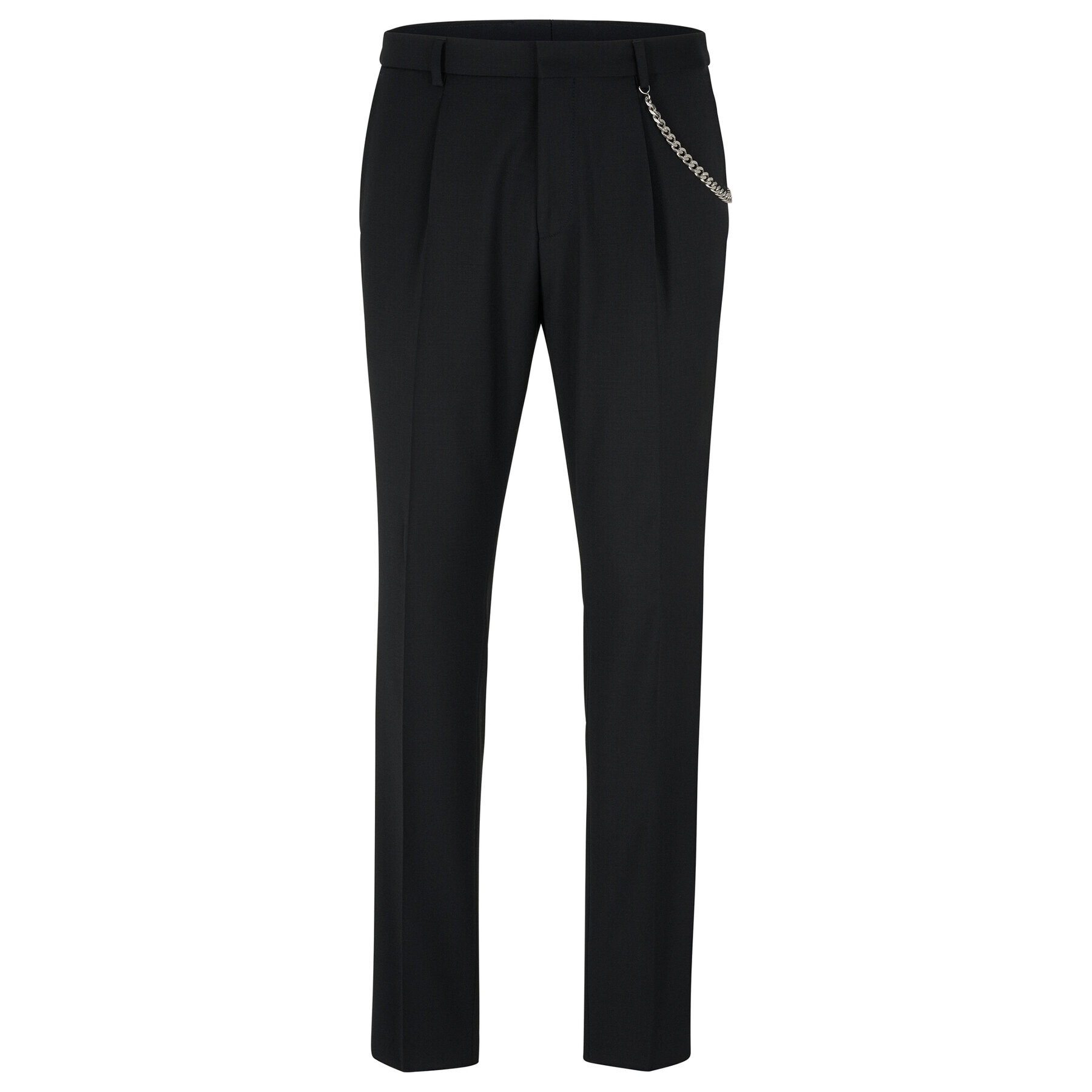 Hugo Pantaloni din material 50483152 Negru Extra Slim Fit - Pled.ro