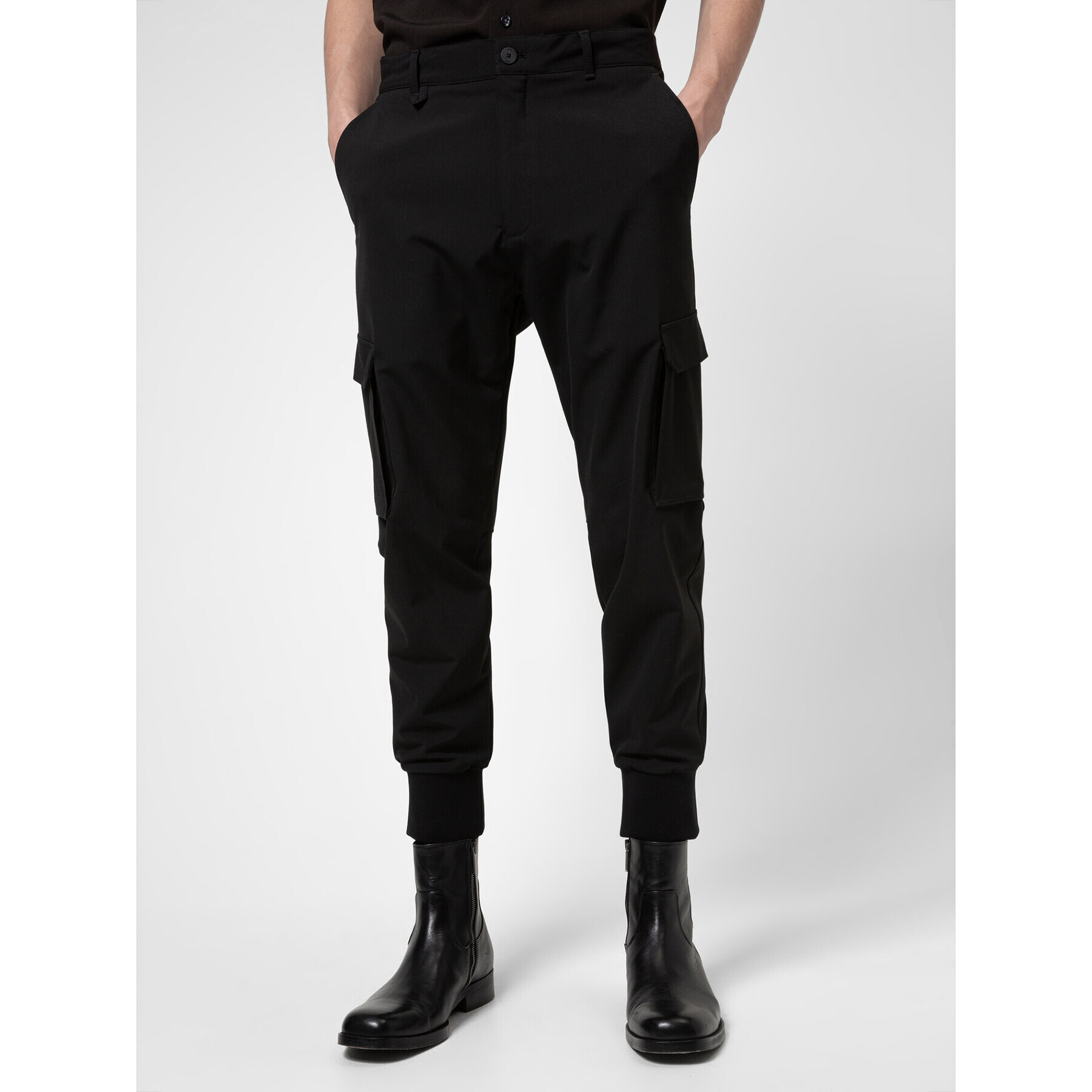 Hugo Pantaloni din material Glavin 211 50441760 Negru Slim Fit - Pled.ro