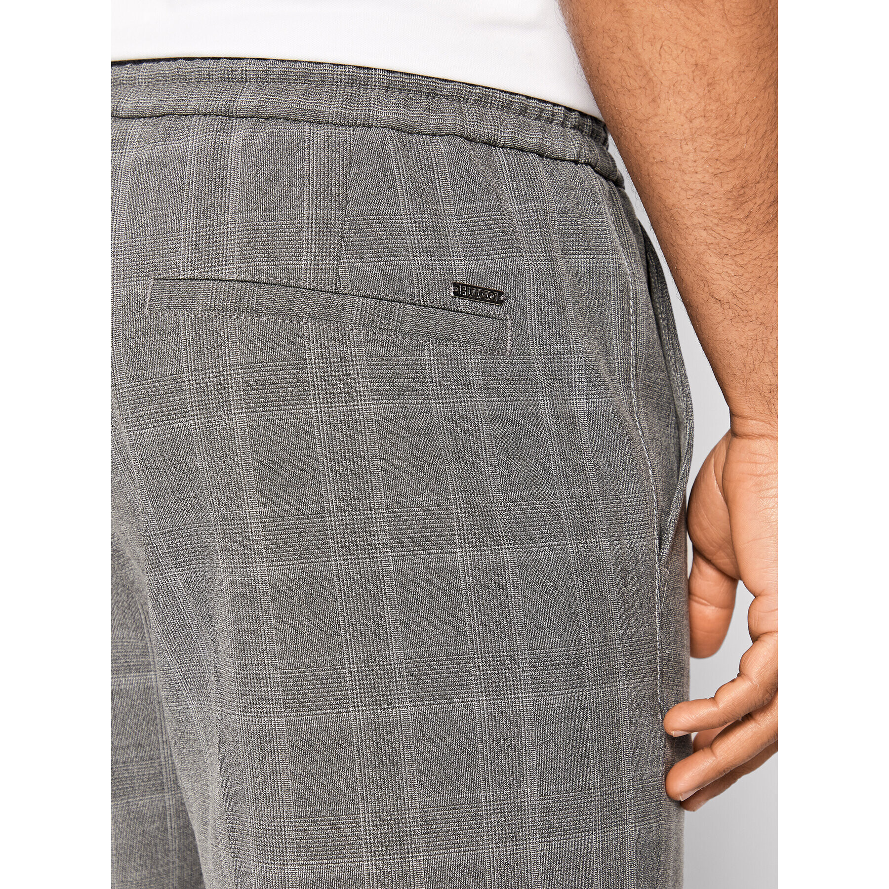 Hugo Pantaloni din material Gyte221 50471766 Gri Slim Fit - Pled.ro