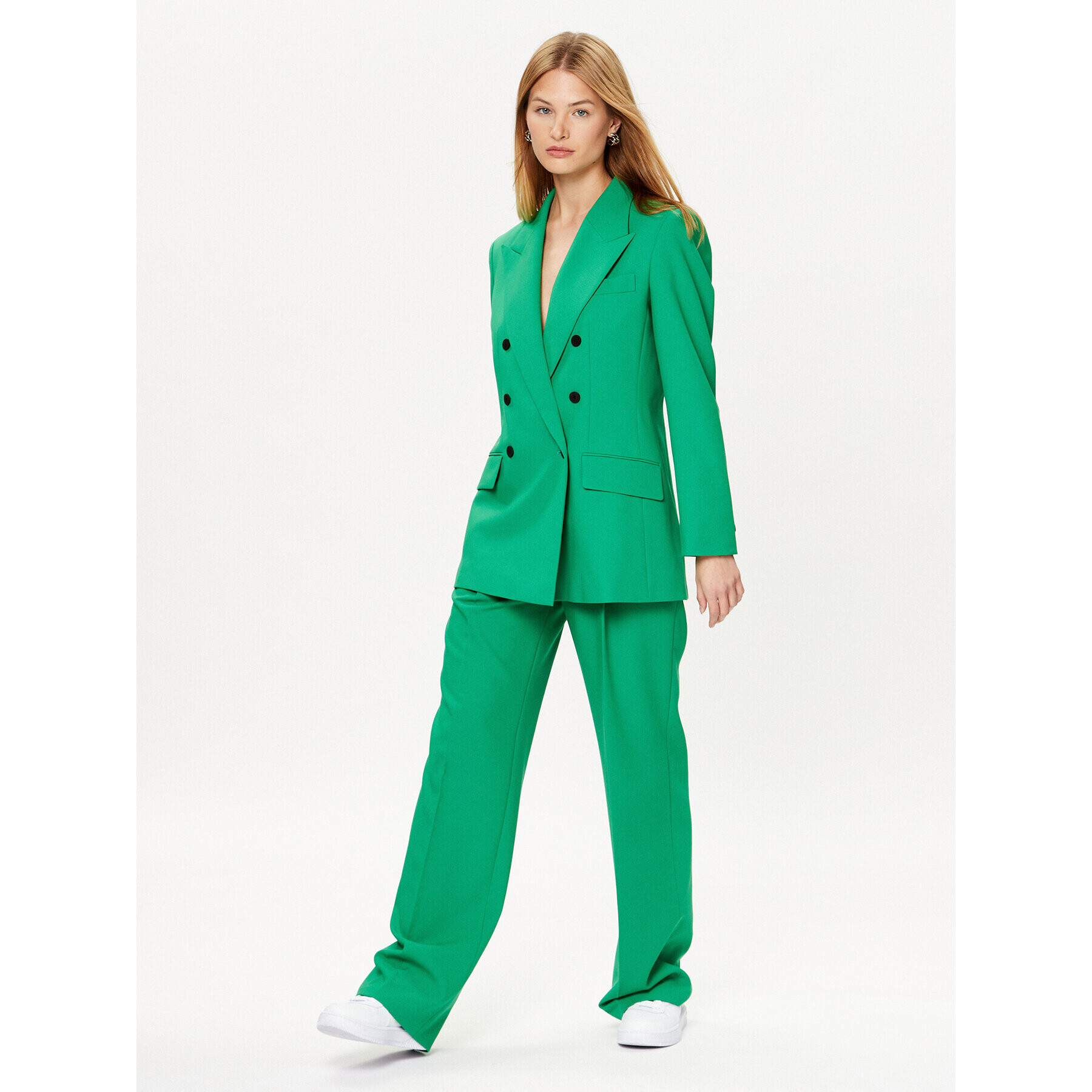 Hugo Pantaloni din material Havira 50489247 Verde Relaxed Fit - Pled.ro