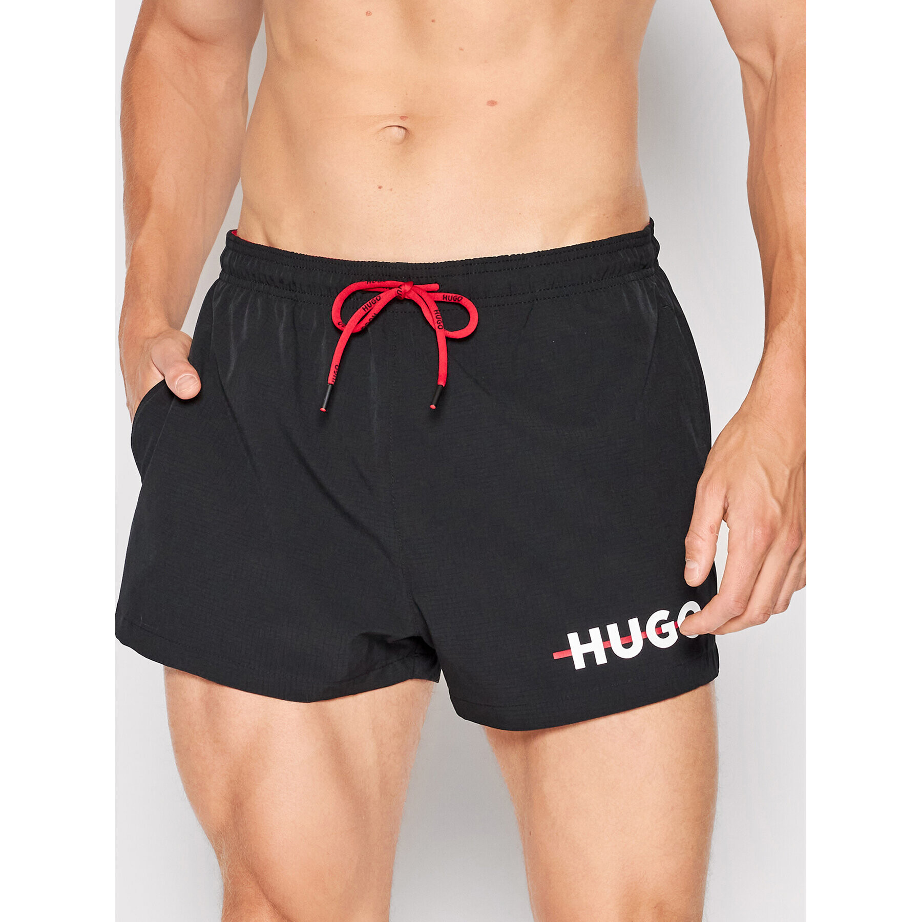 Hugo Pantaloni scurți pentru înot Togo 50475540 Negru Regular Fit - Pled.ro