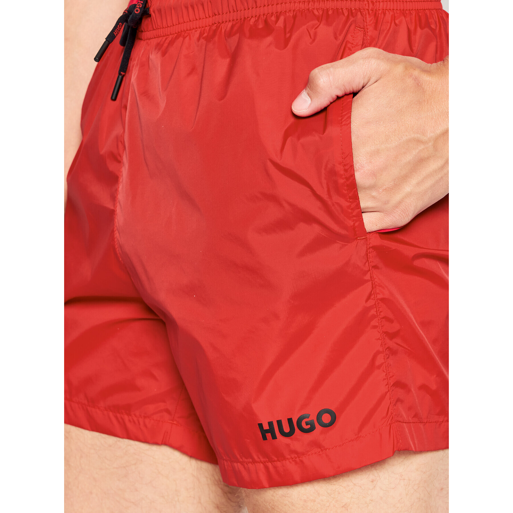 Hugo Pantaloni scurți pentru înot Haiti 50469312 Roșu Regular Fit - Pled.ro