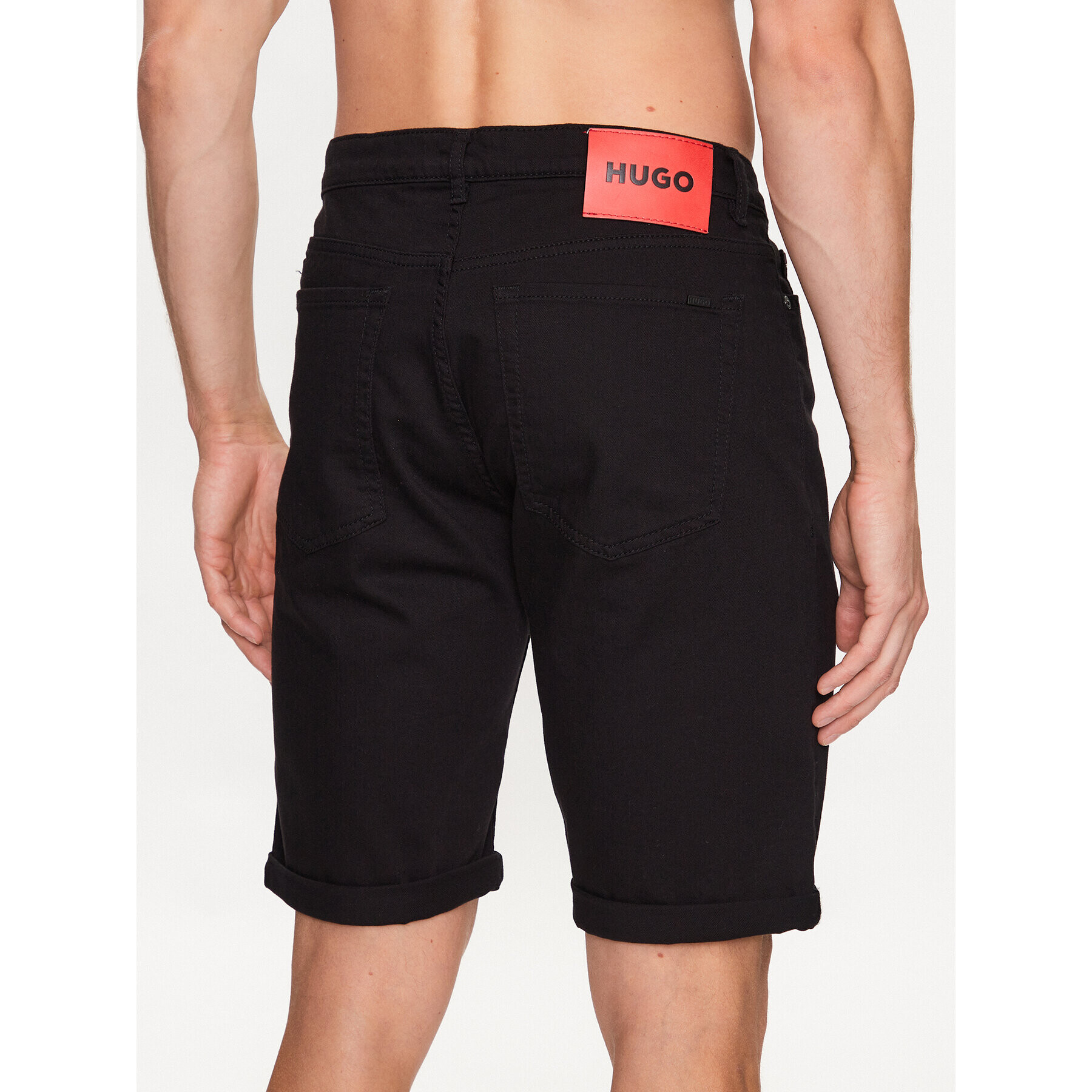 Hugo Pantaloni scurți de blugi 50489821 Negru Tapered Fit - Pled.ro