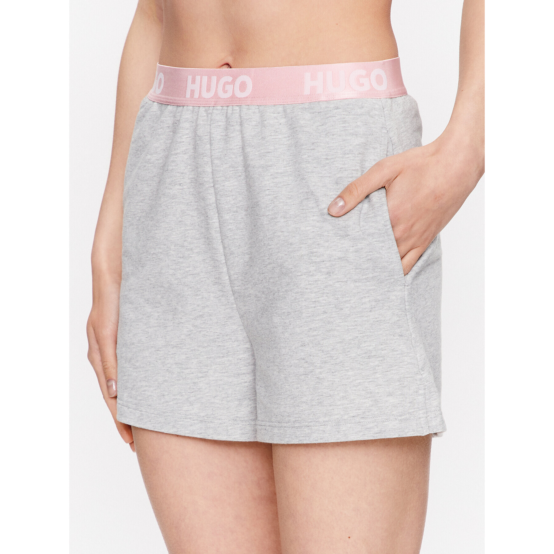 Hugo Pantaloni scurți pijama 50490600 Gri Regular Fit - Pled.ro