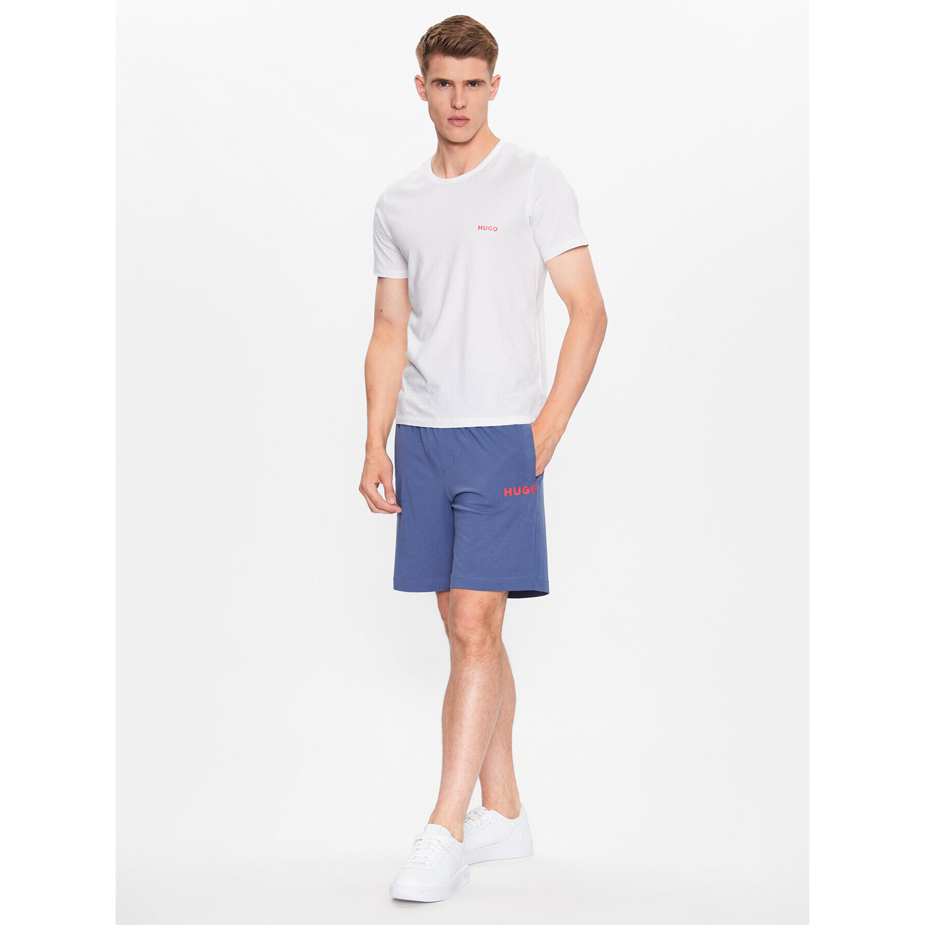 Hugo Pantaloni scurți sport 50490265 Albastru Regular Fit - Pled.ro