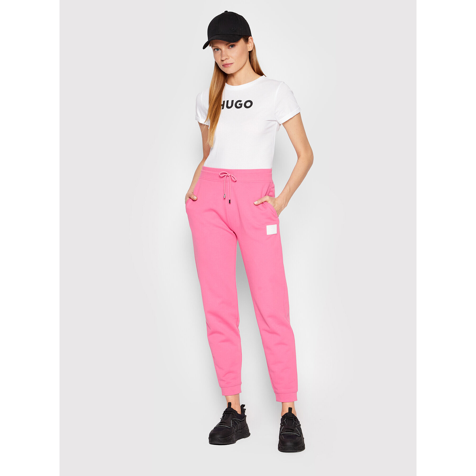 Hugo Pantaloni trening Dachibi_1 50467461 Roz Regular Fit - Pled.ro