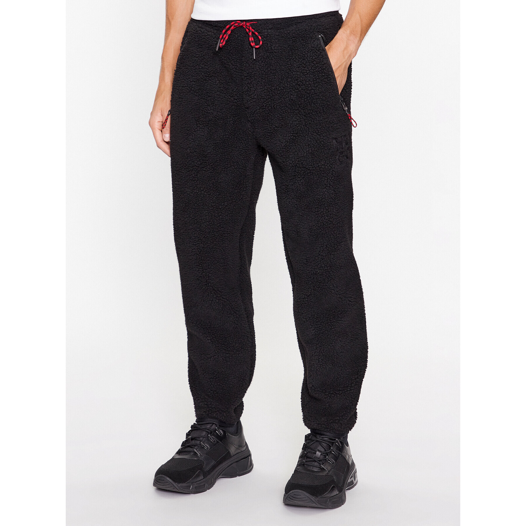 Hugo Pantaloni trening Danilong 50502326 Negru Relaxed Fit - Pled.ro