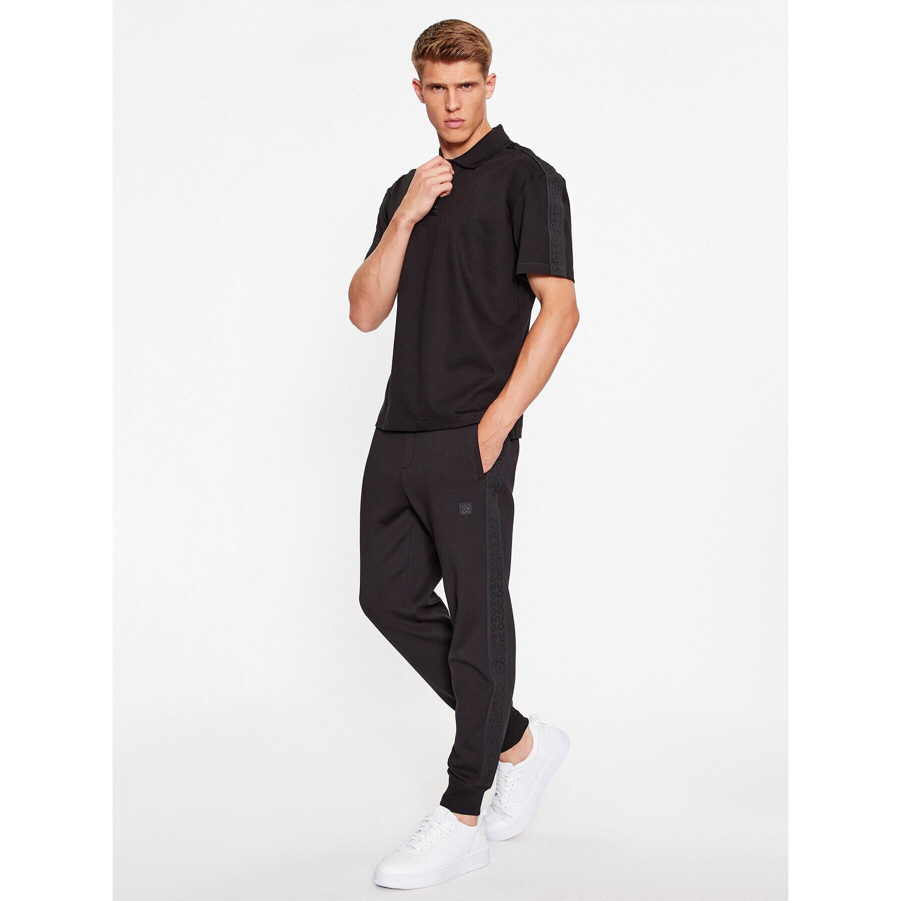 Hugo Pantaloni trening Dembos 50511723 Negru Regular Fit - Pled.ro