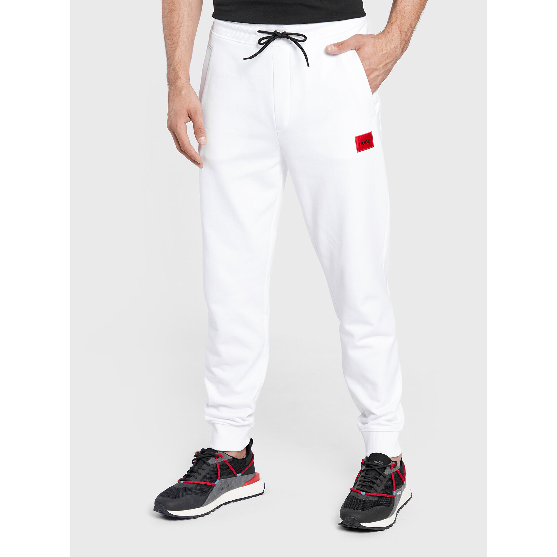 Hugo Pantaloni trening Doak212 50447963 Alb Regular Fit - Pled.ro