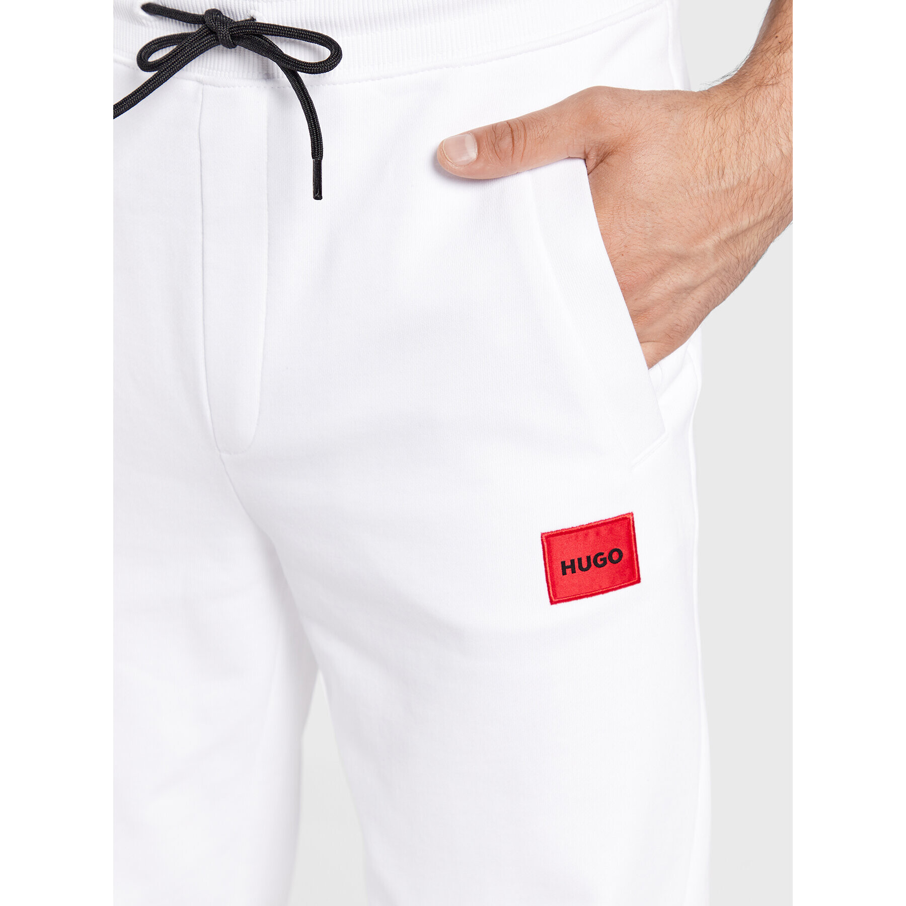 Hugo Pantaloni trening Doak212 50447963 Alb Regular Fit - Pled.ro