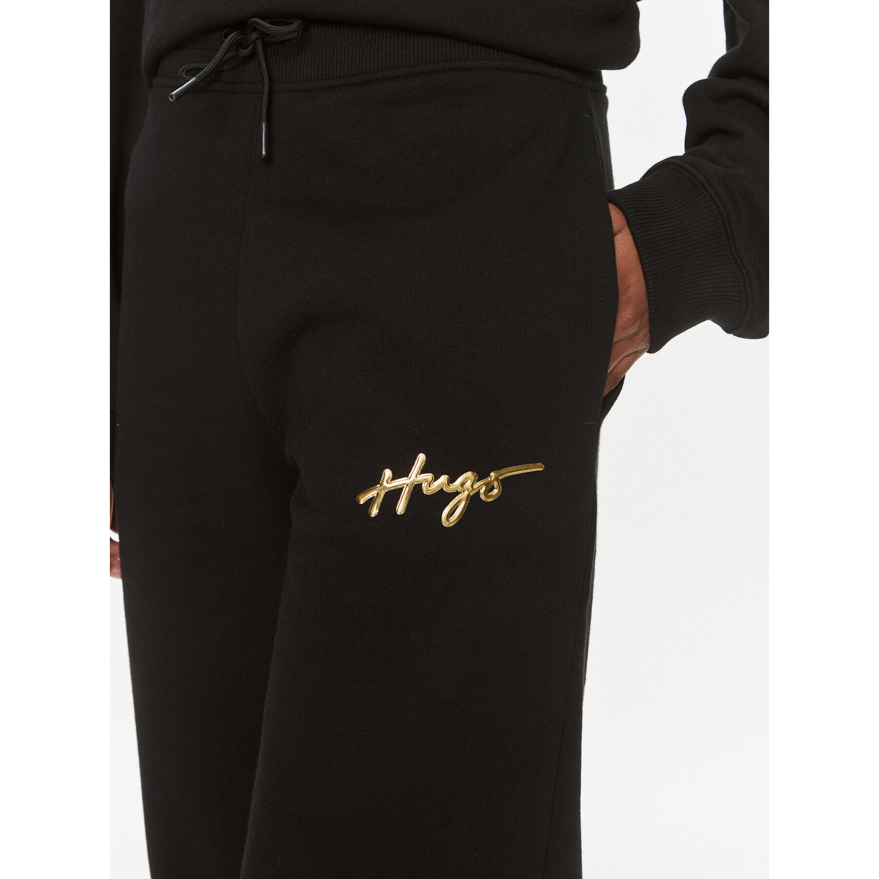 Hugo Pantaloni trening Easy 50509171 Negru Relaxed Fit - Pled.ro