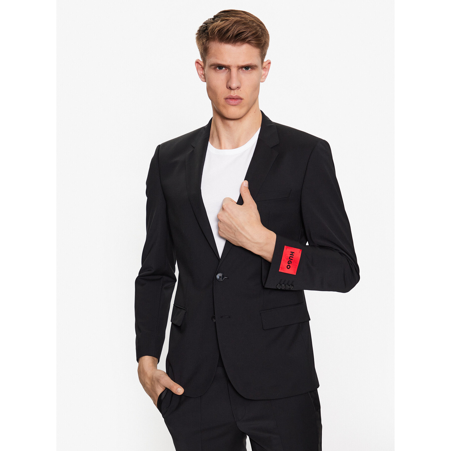 Hugo Sacou 50446541 Negru Slim Fit - Pled.ro