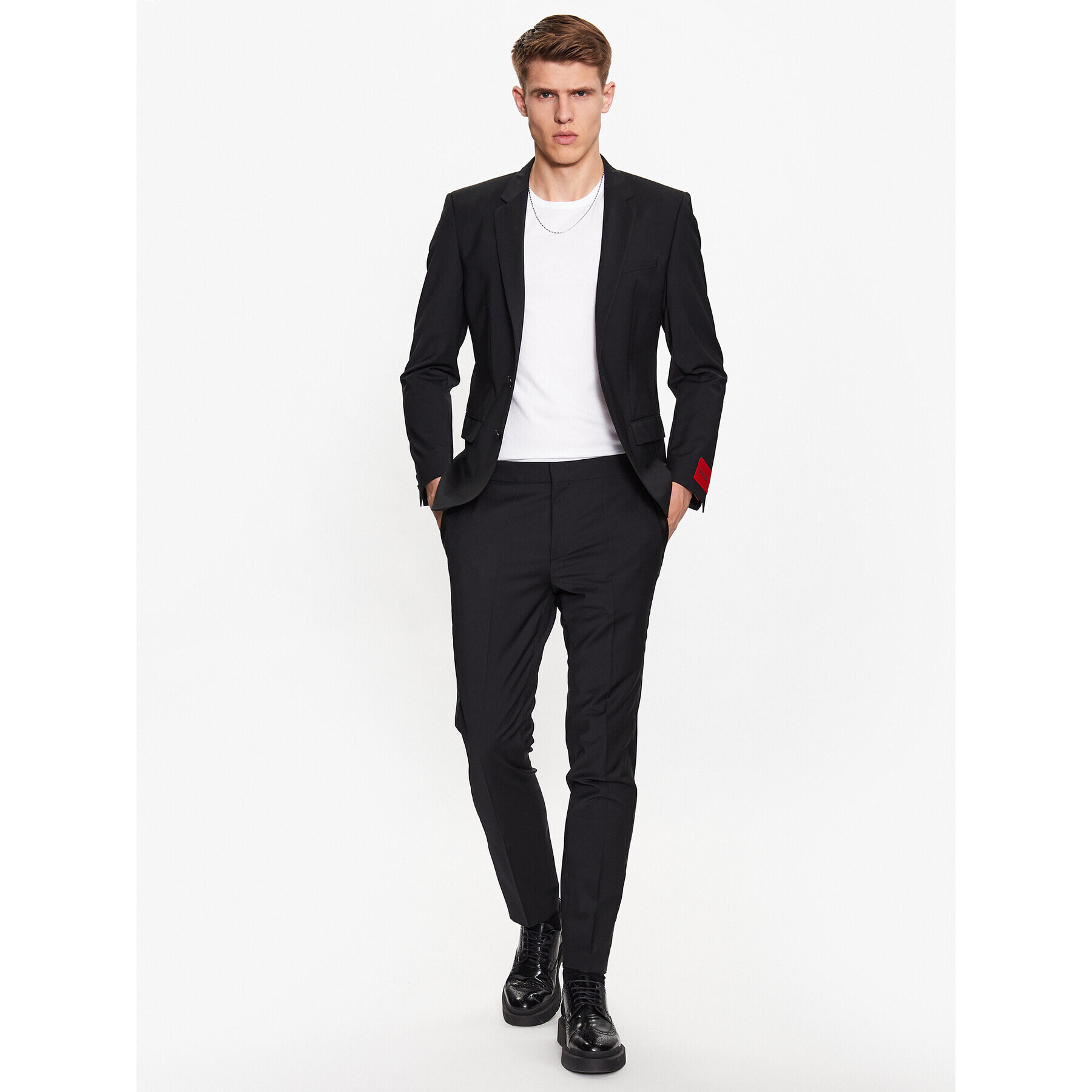 Hugo Sacou 50446541 Negru Slim Fit - Pled.ro