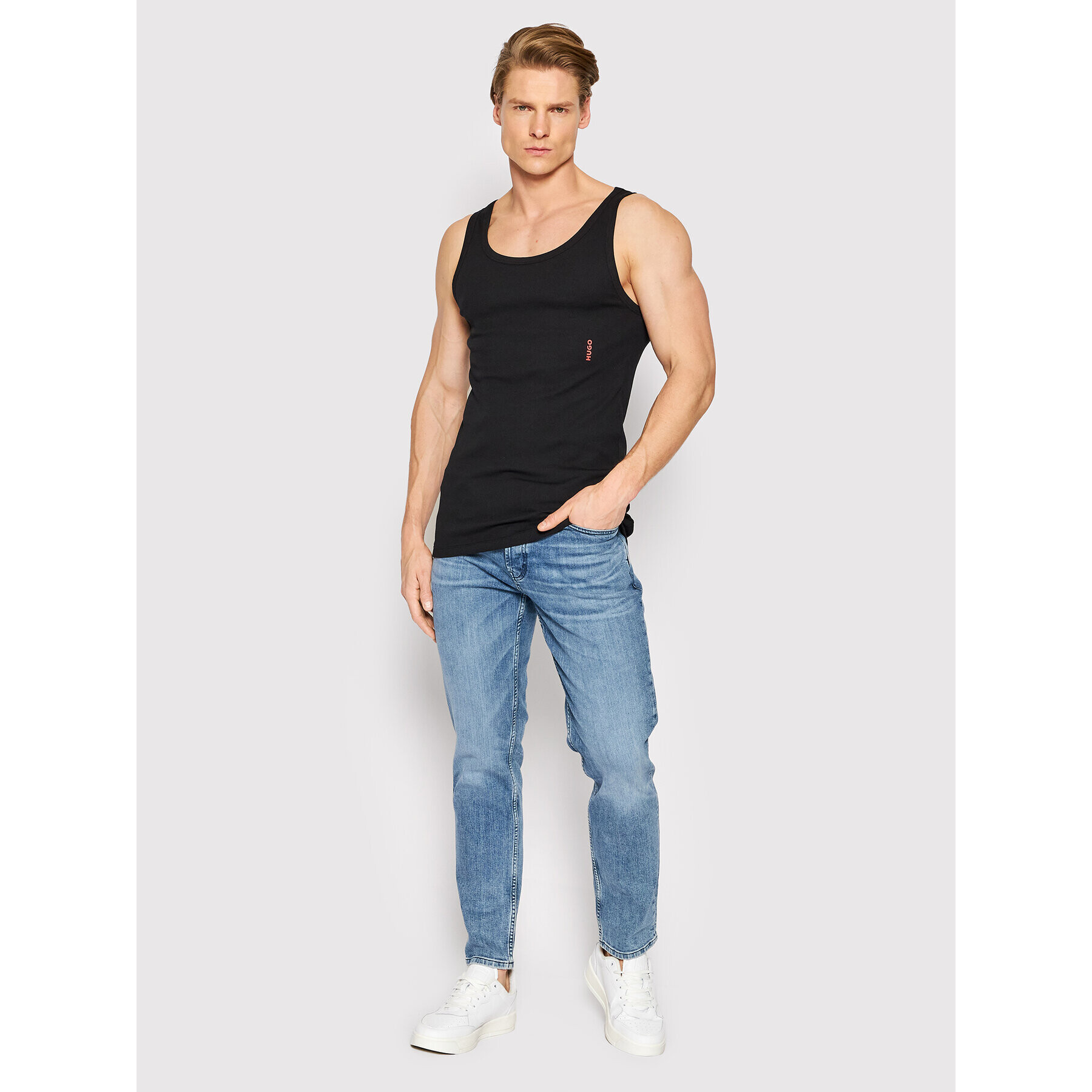 Hugo Set 2 Tank top-uri 50469778 Negru Slim Fit - Pled.ro