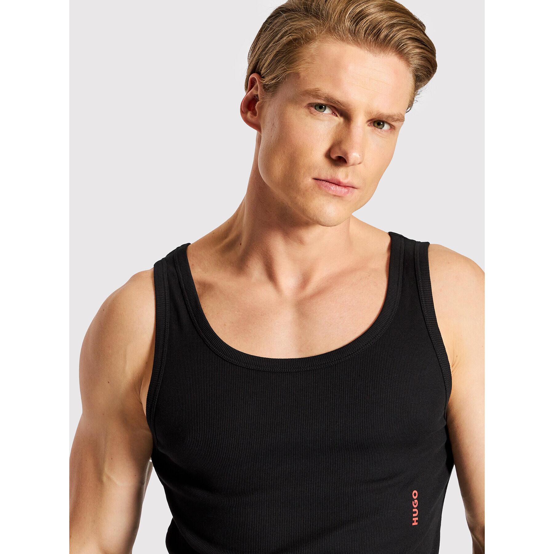 Hugo Set 2 Tank top-uri 50469778 Negru Slim Fit - Pled.ro