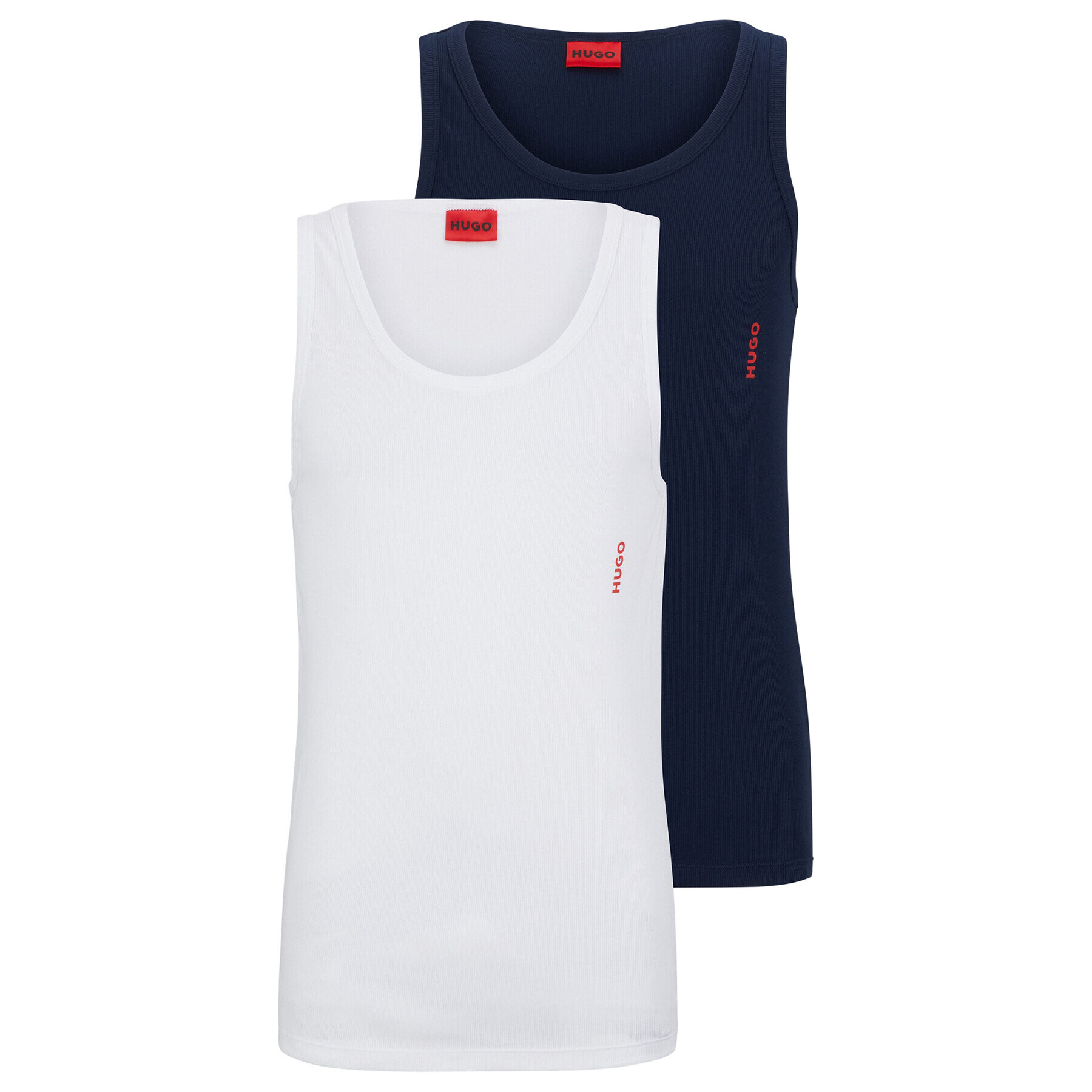 Hugo Set 2 Tank top-uri 50469790 Alb Slim Fit - Pled.ro