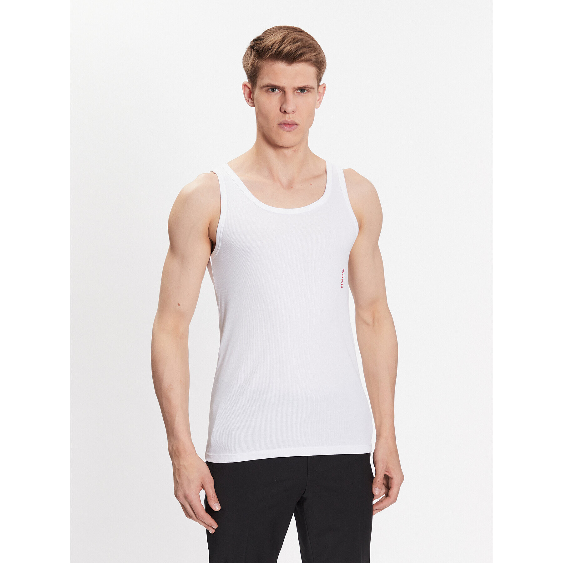 Hugo Set 2 Tank top-uri 50469790 Alb Slim Fit - Pled.ro