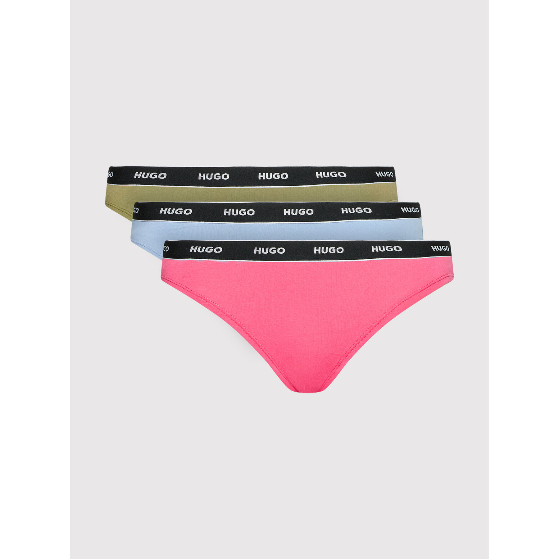 Hugo Set 3 perechi de chiloți tanga 50469681 Colorat - Pled.ro