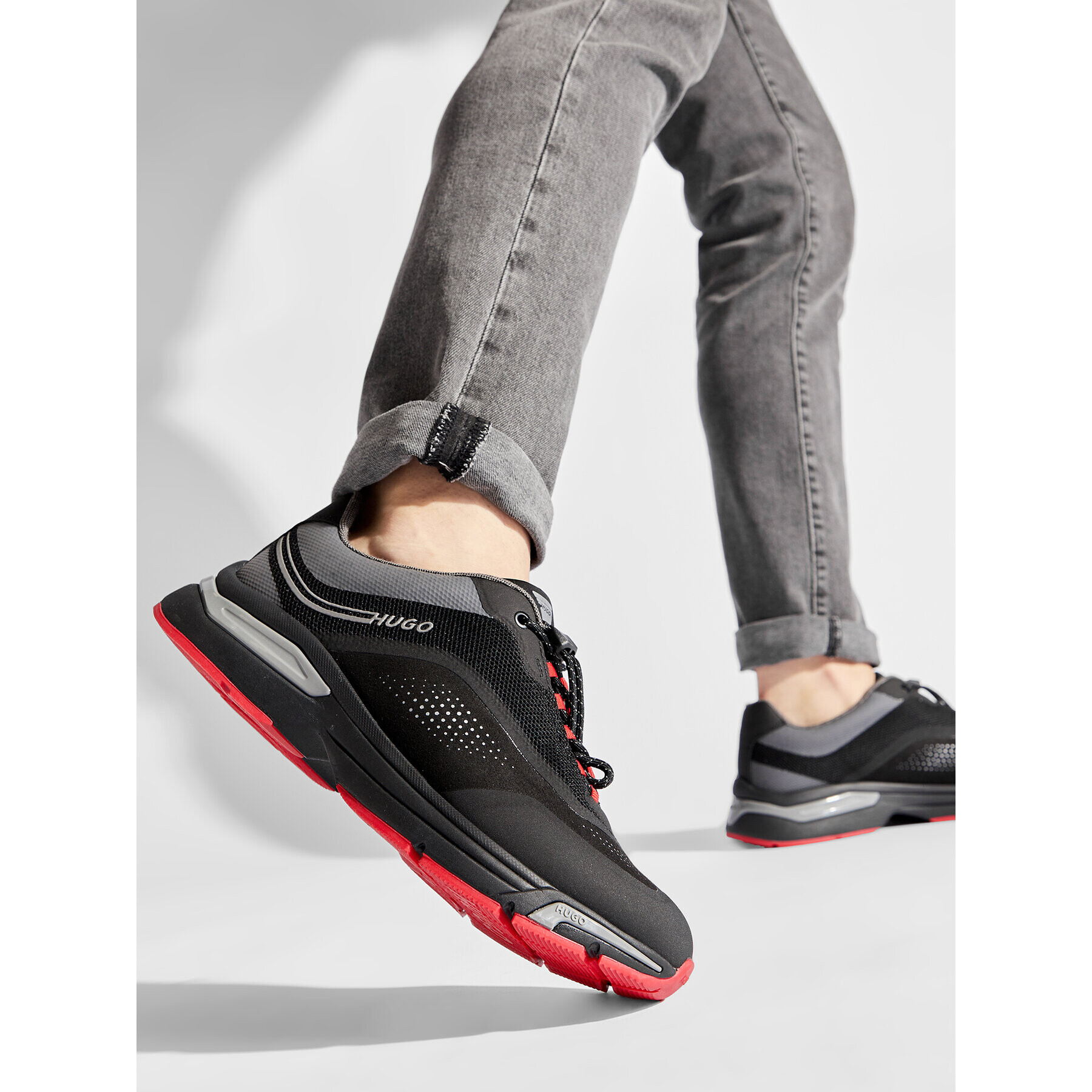 Hugo Sneakers Axel 50474727 10243332 01 Negru - Pled.ro