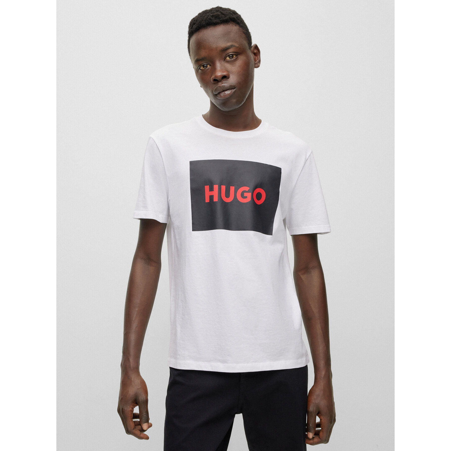 Hugo Tricou 50467952 Alb Regular Fit - Pled.ro