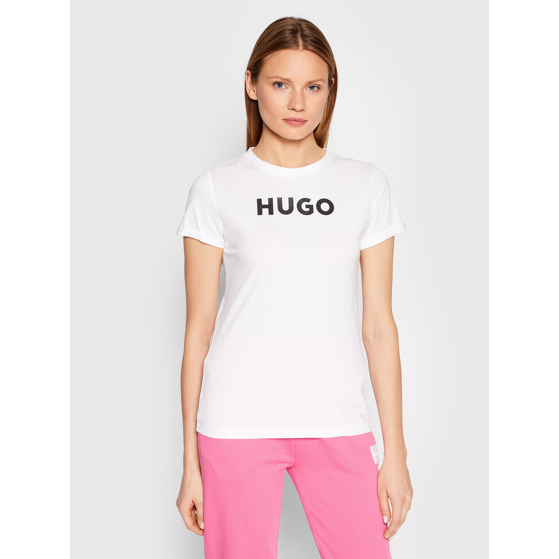 Hugo Tricou 50473813 Alb Slim Fit - Pled.ro