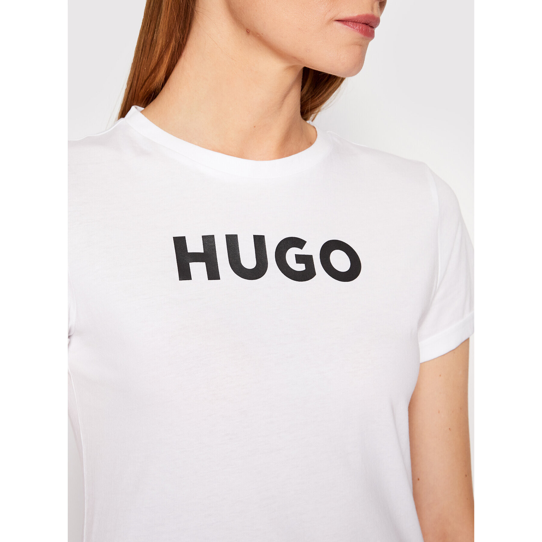 Hugo Tricou 50473813 Alb Slim Fit - Pled.ro