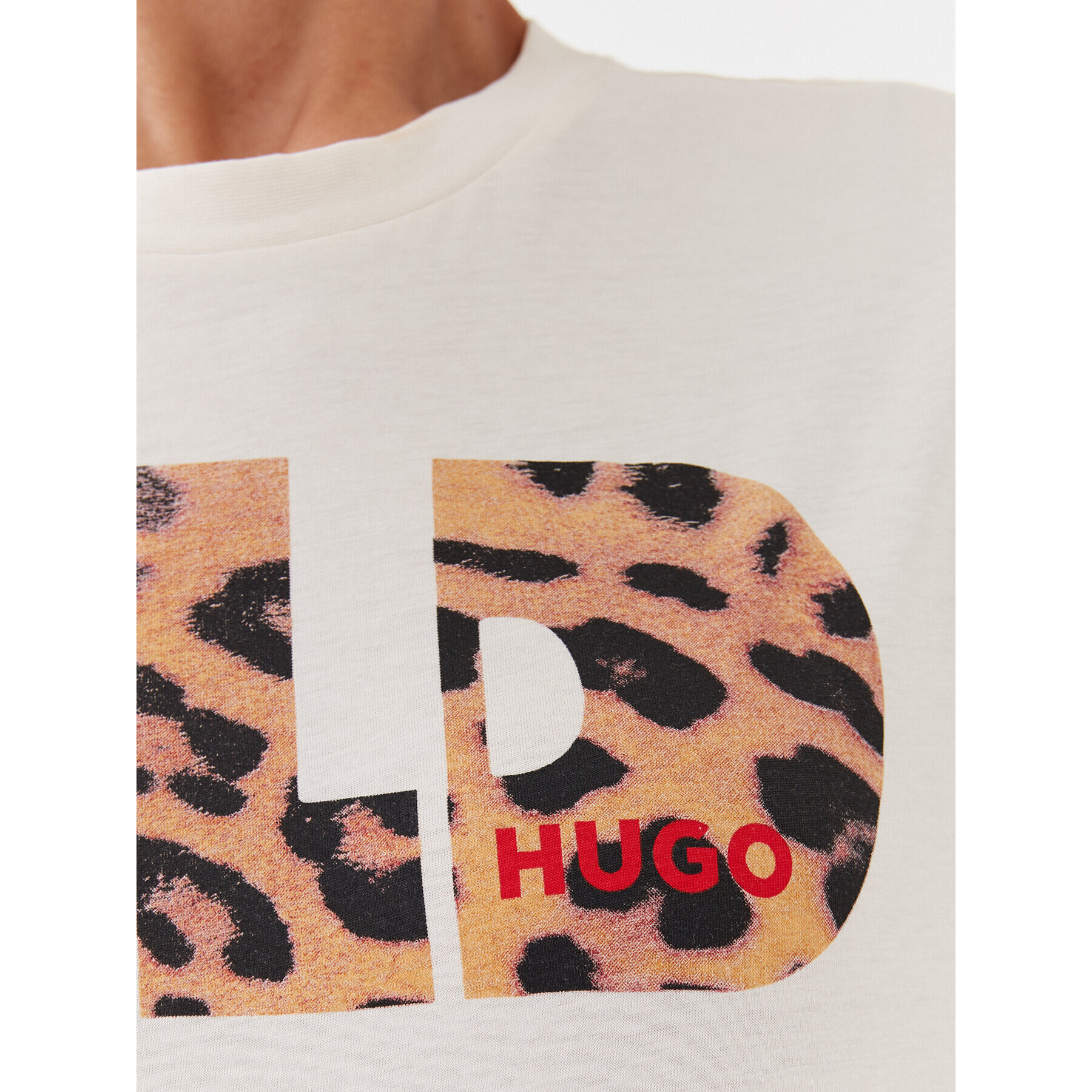 Hugo Tricou 50485143 Bej Regular Fit - Pled.ro