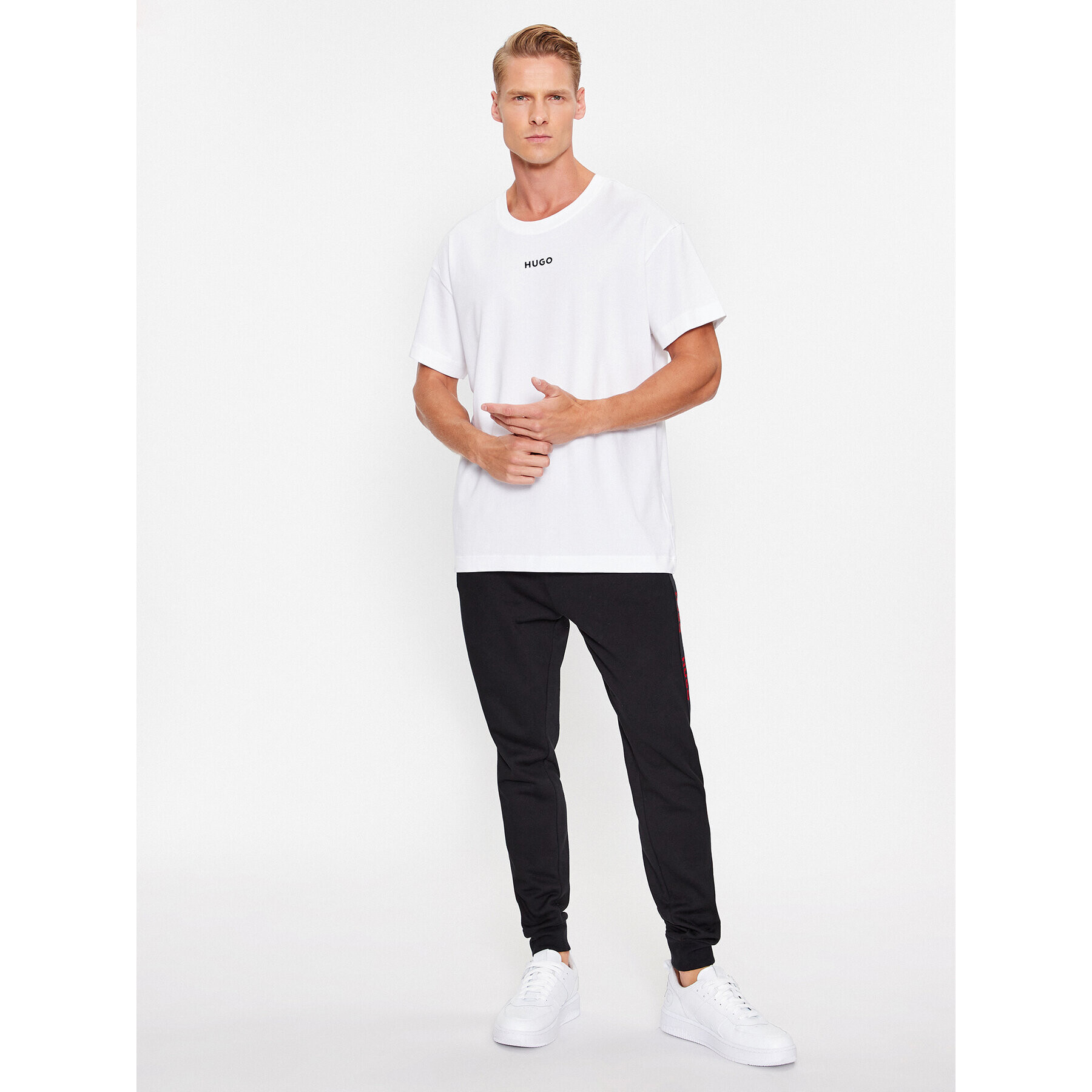 Hugo Tricou 50493057 Bej Relaxed Fit - Pled.ro