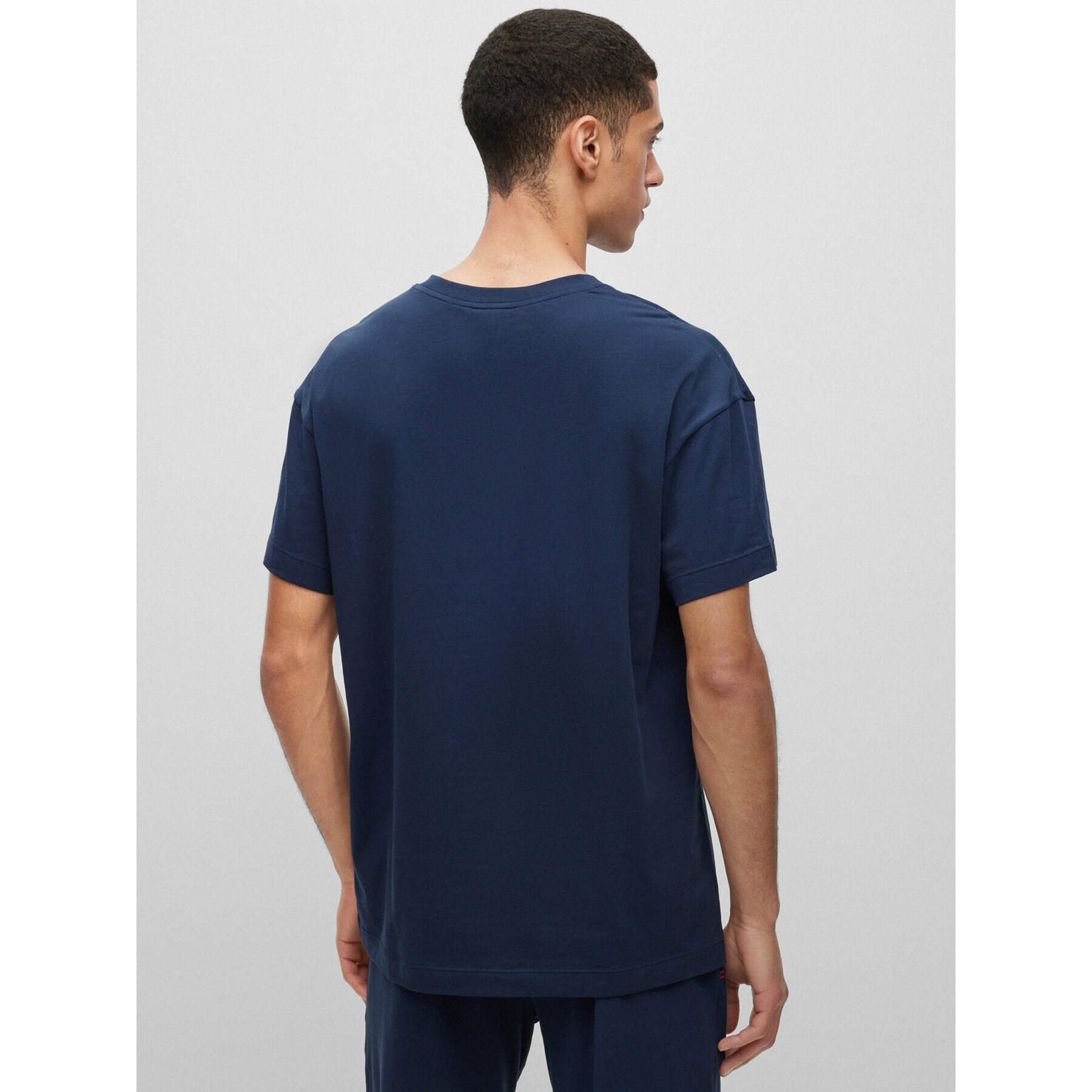 Hugo Tricou 50493057 Bleumarin Relaxed Fit - Pled.ro