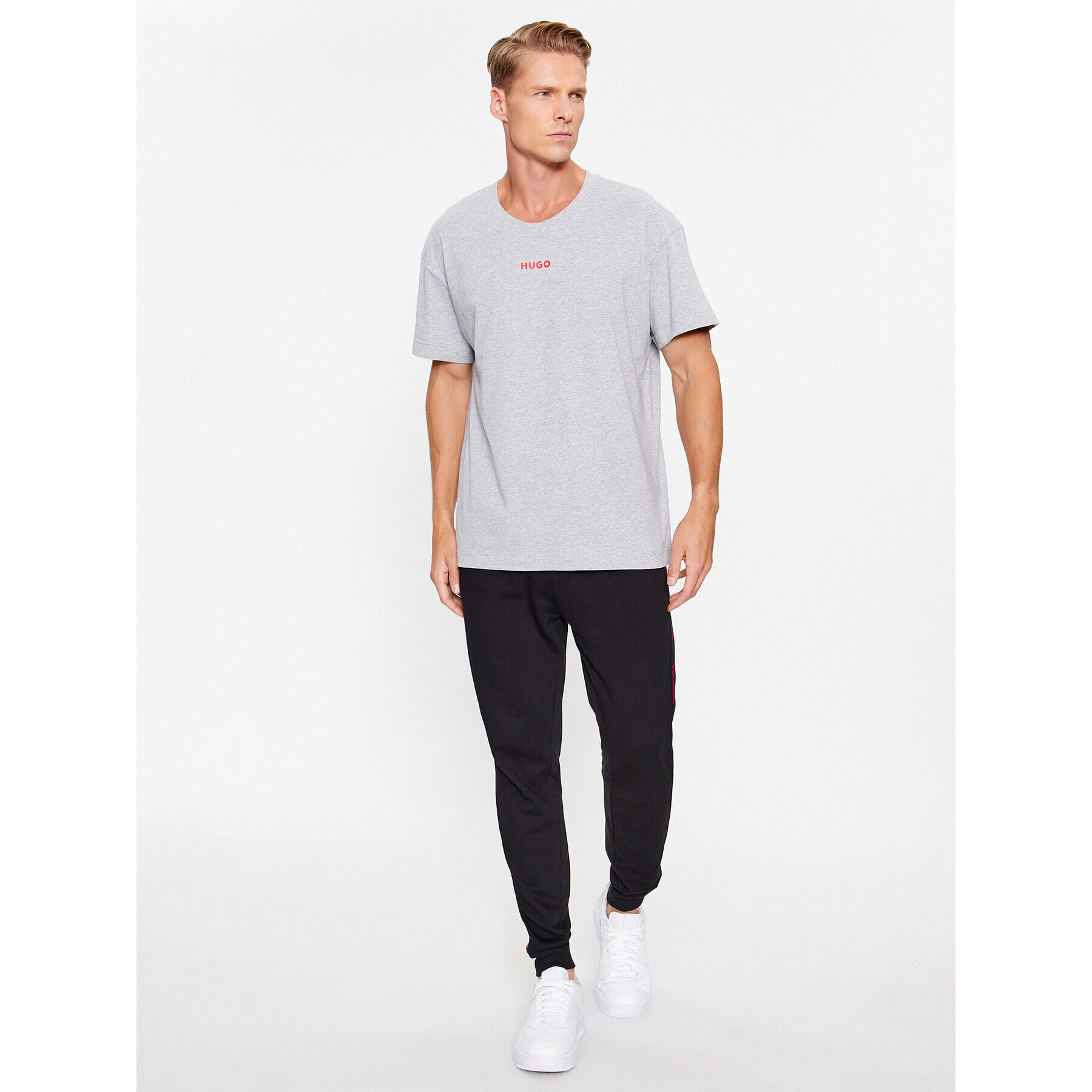 Hugo Tricou 50493057 Gri Relaxed Fit - Pled.ro