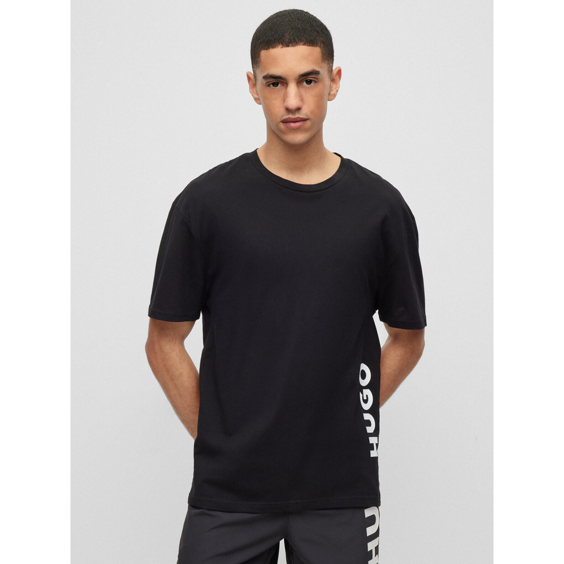 Hugo Tricou 50493727 Negru Relaxed Fit - Pled.ro