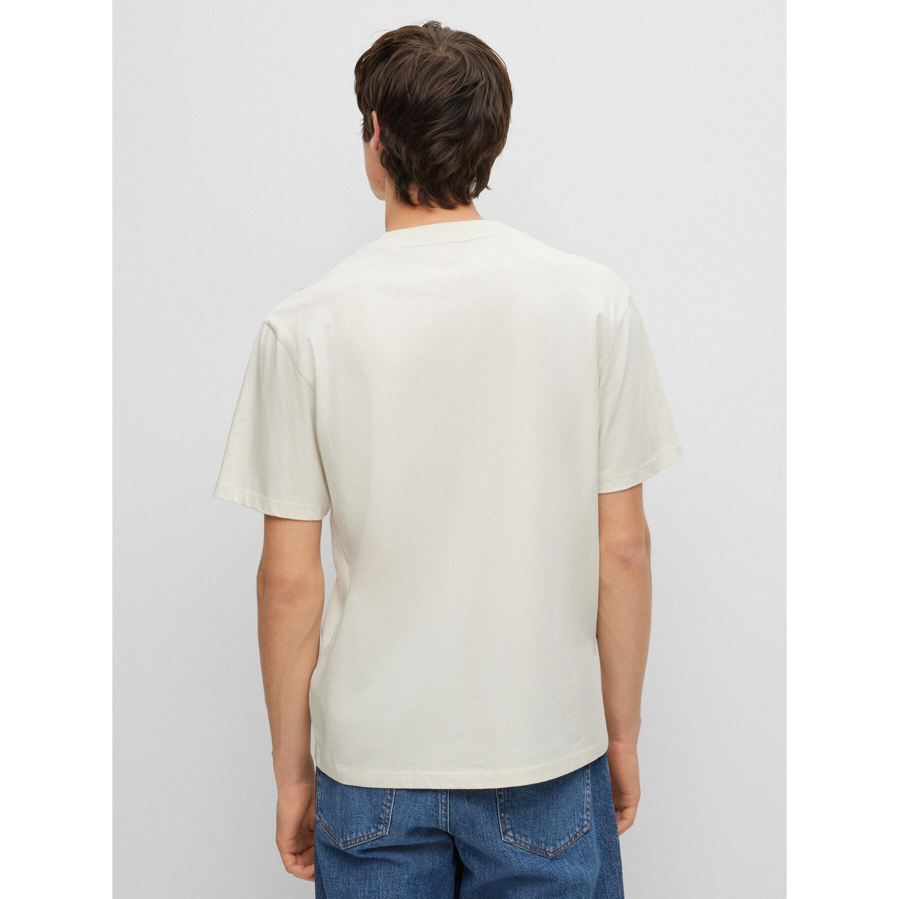 Hugo Tricou 50494397 Bej Relaxed Fit - Pled.ro