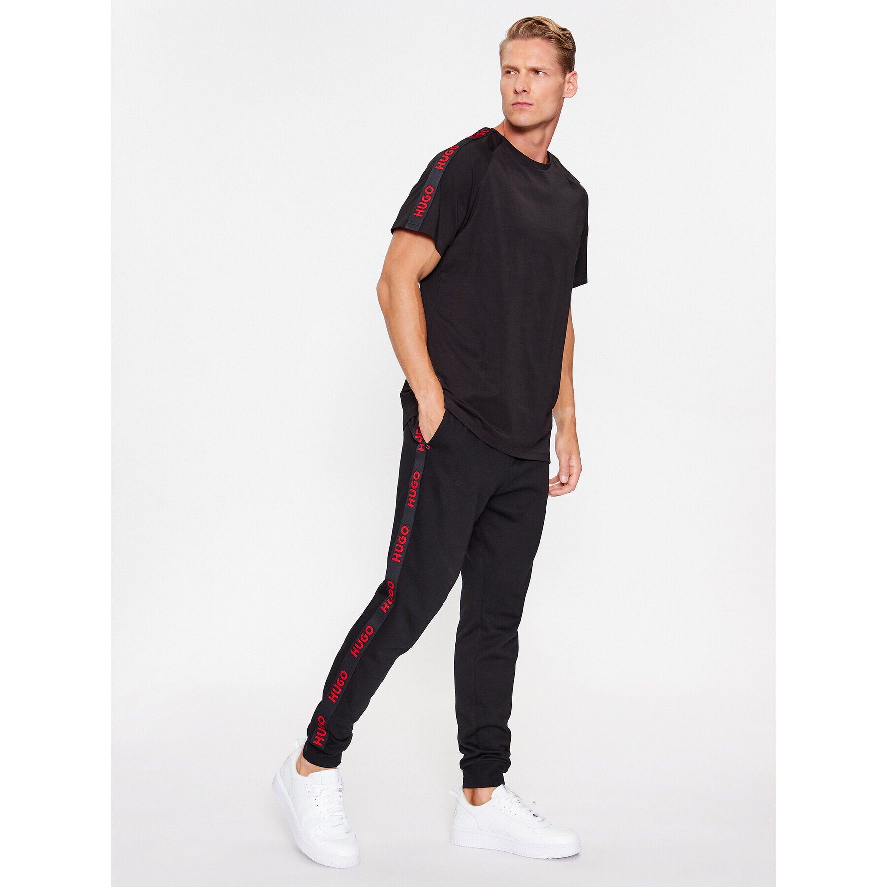 Hugo Tricou 50504270 Negru Relaxed Fit - Pled.ro