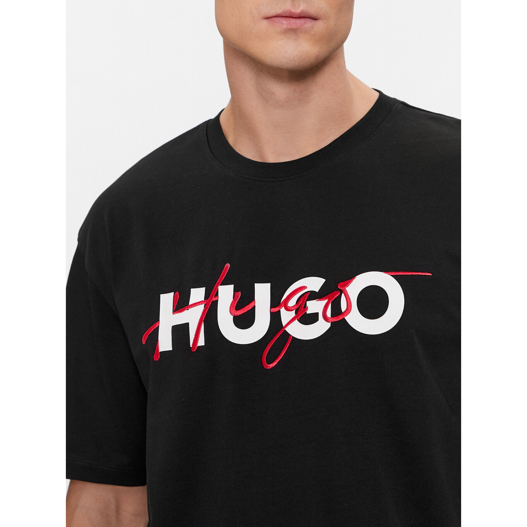 Hugo Tricou Dakaishi 50494565 Negru Relaxed Fit - Pled.ro