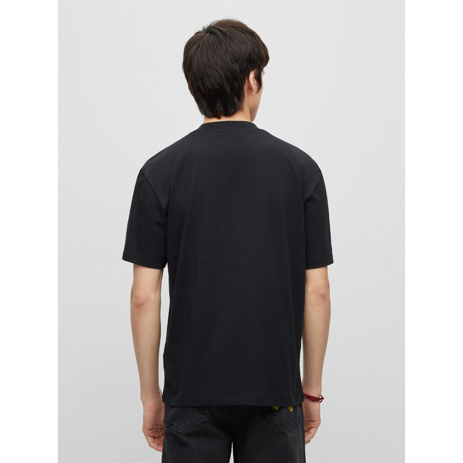 Hugo Tricou Dalkan 50494591 Negru Relaxed Fit - Pled.ro