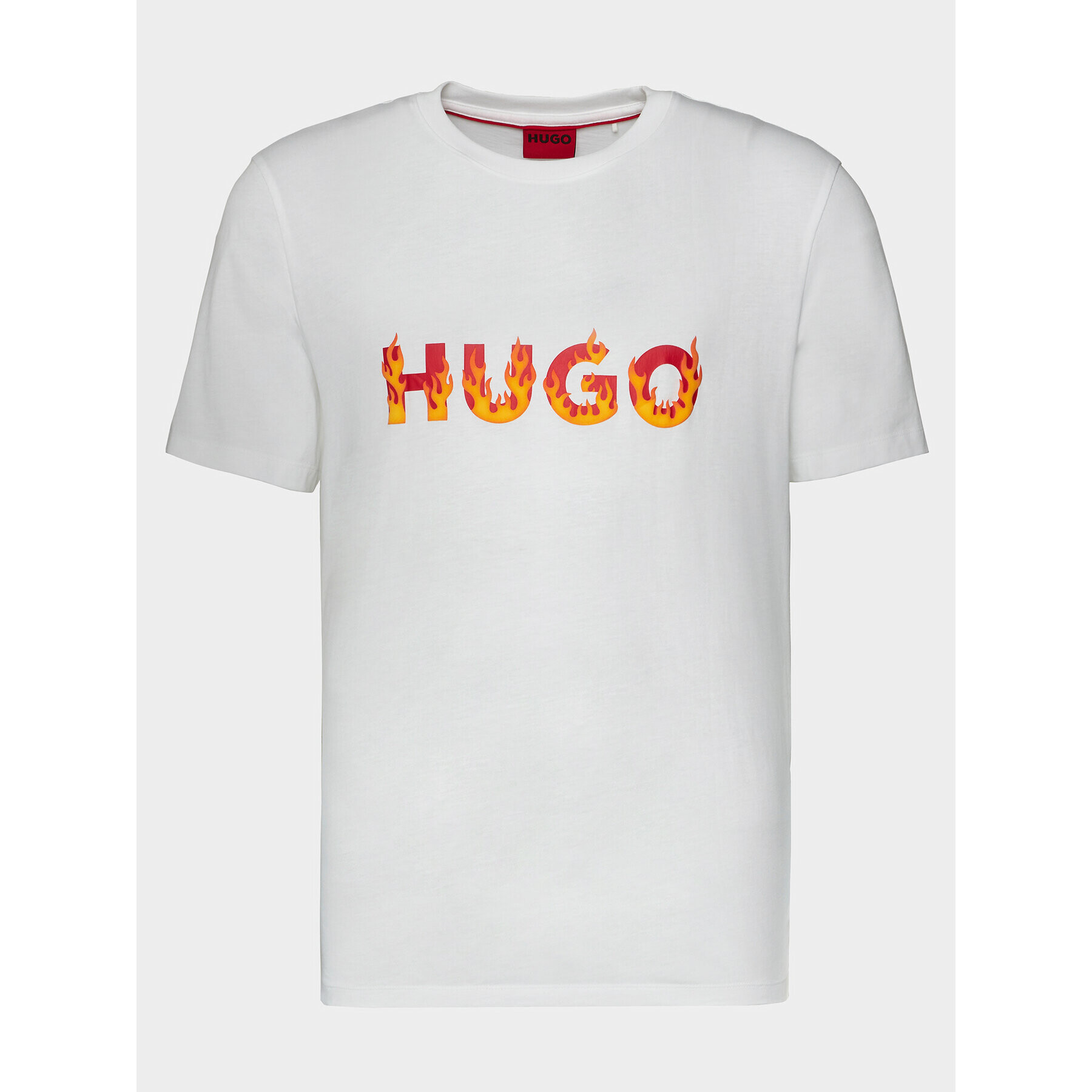 Hugo Tricou Danda 50504542 Alb Regular Fit - Pled.ro