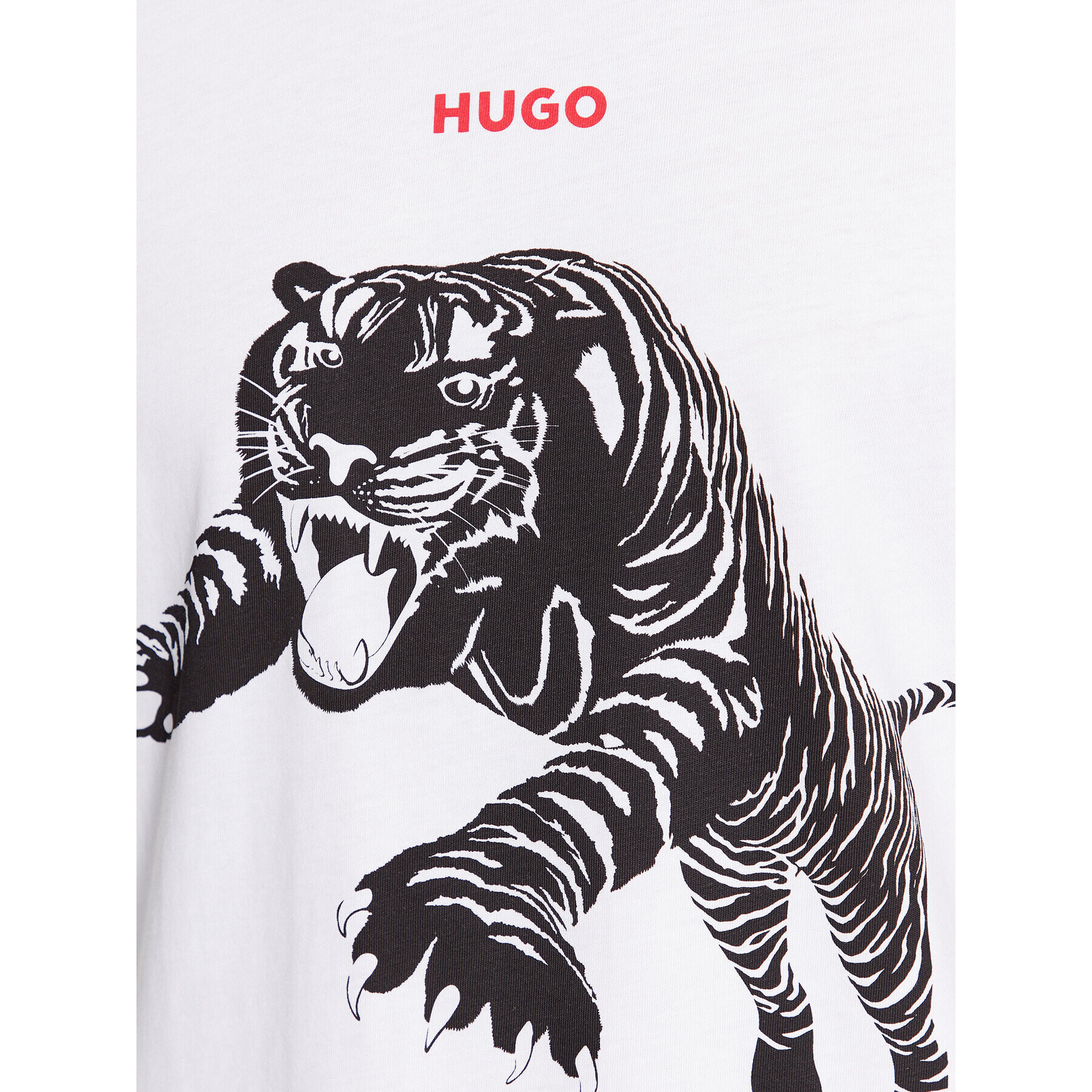 Hugo Tricou Darpione 50498196 Alb Regular Fit - Pled.ro