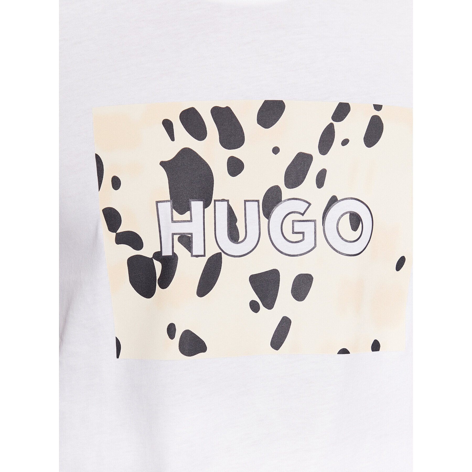 Hugo Tricou Dulive 50498220 Alb Regular Fit - Pled.ro