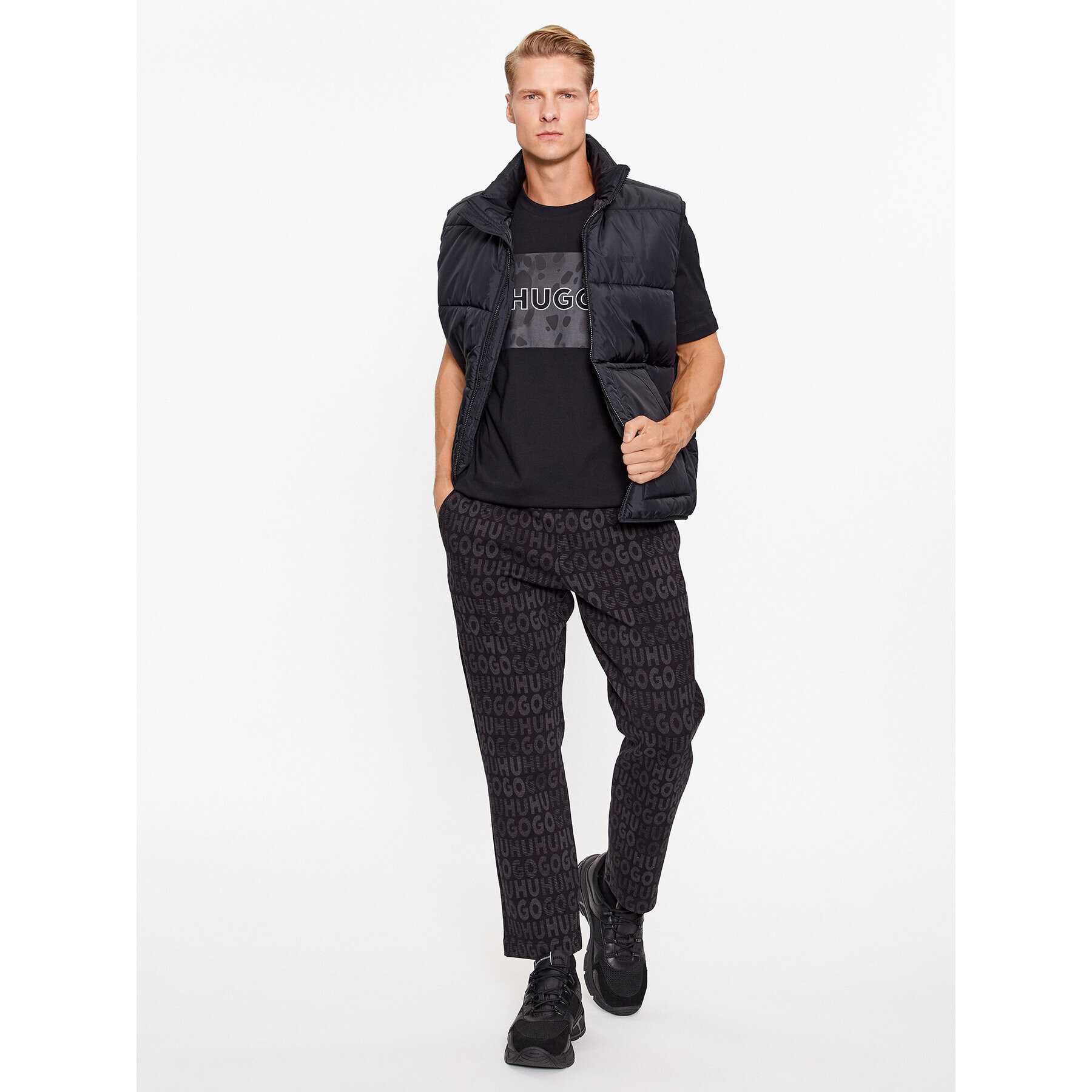 Hugo Tricou Dulive 50498220 Negru Regular Fit - Pled.ro