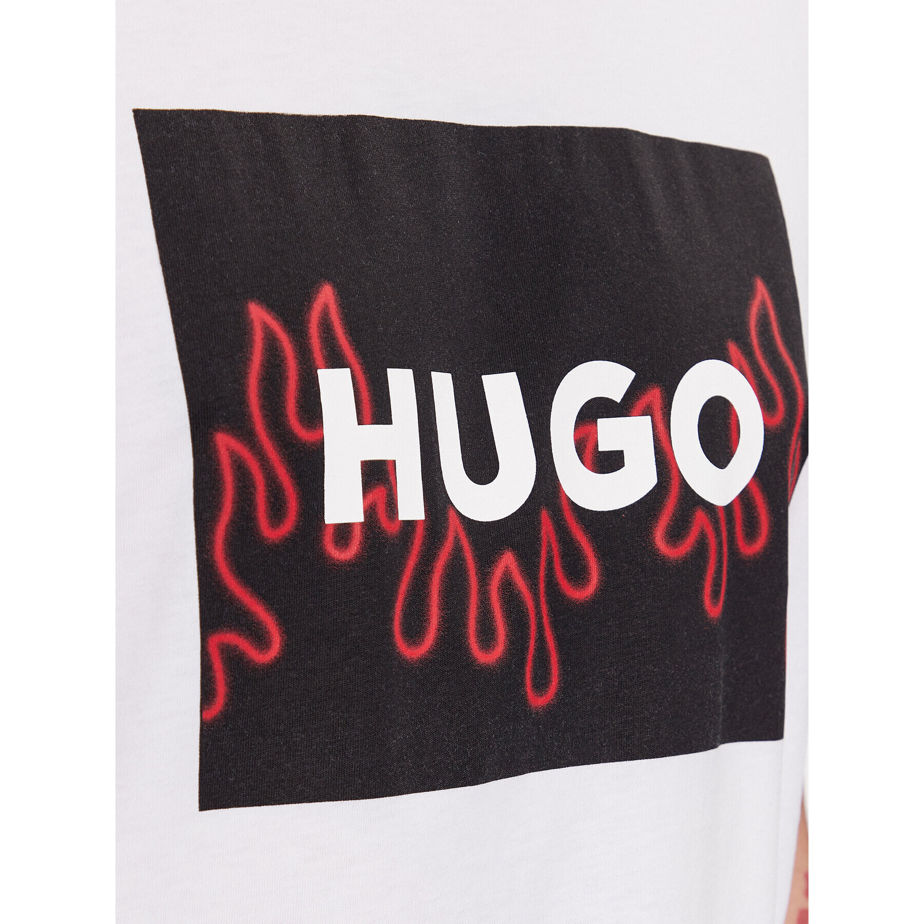 Hugo Tricou Dulive 50506989 Alb Regular Fit - Pled.ro