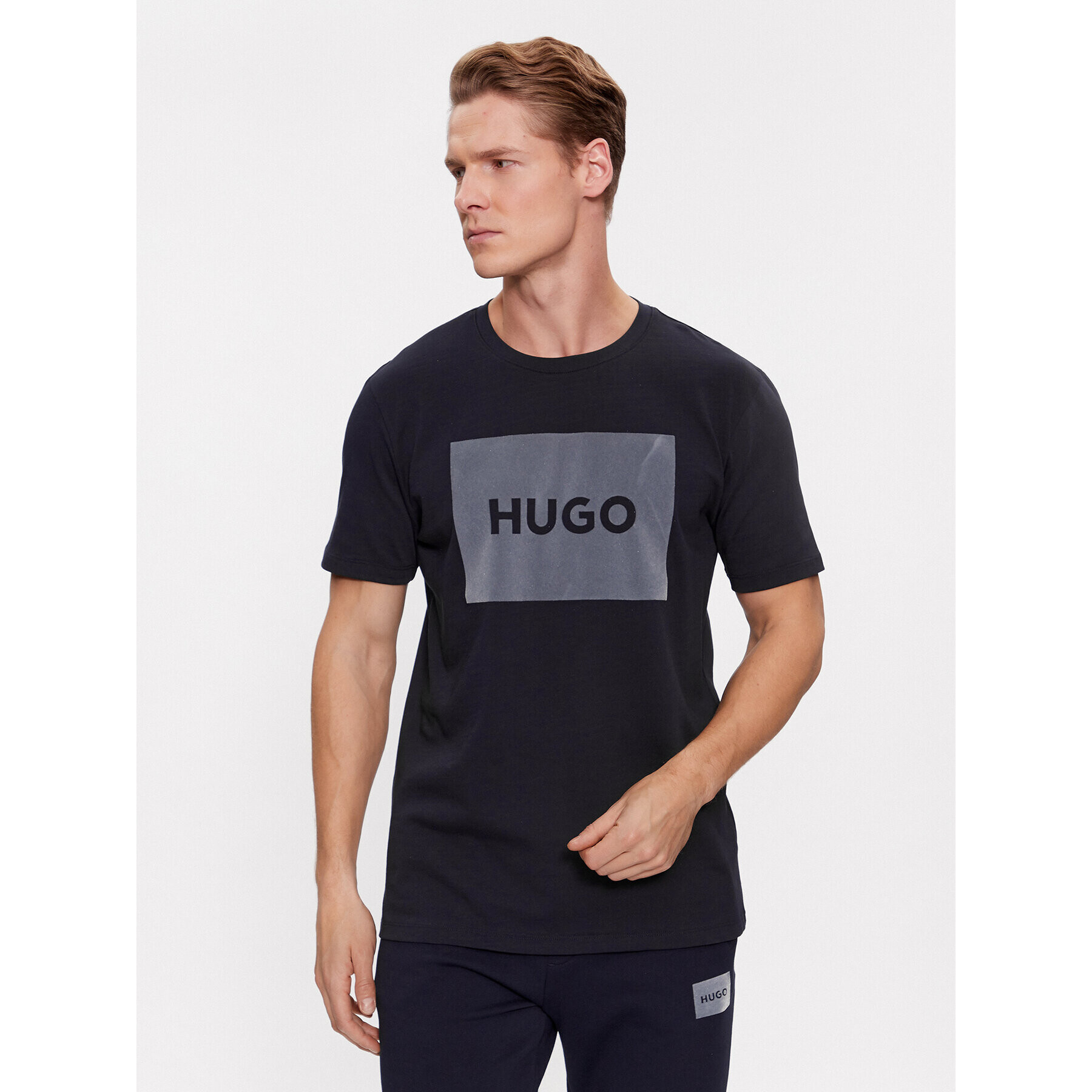 Hugo Tricou Dulive_V 50501004 Bleumarin Regular Fit - Pled.ro