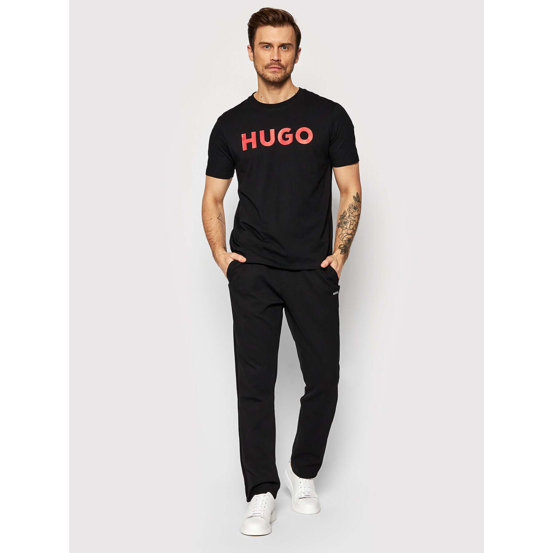 Hugo Tricou Dulivio 50467556 Negru Regular Fit - Pled.ro