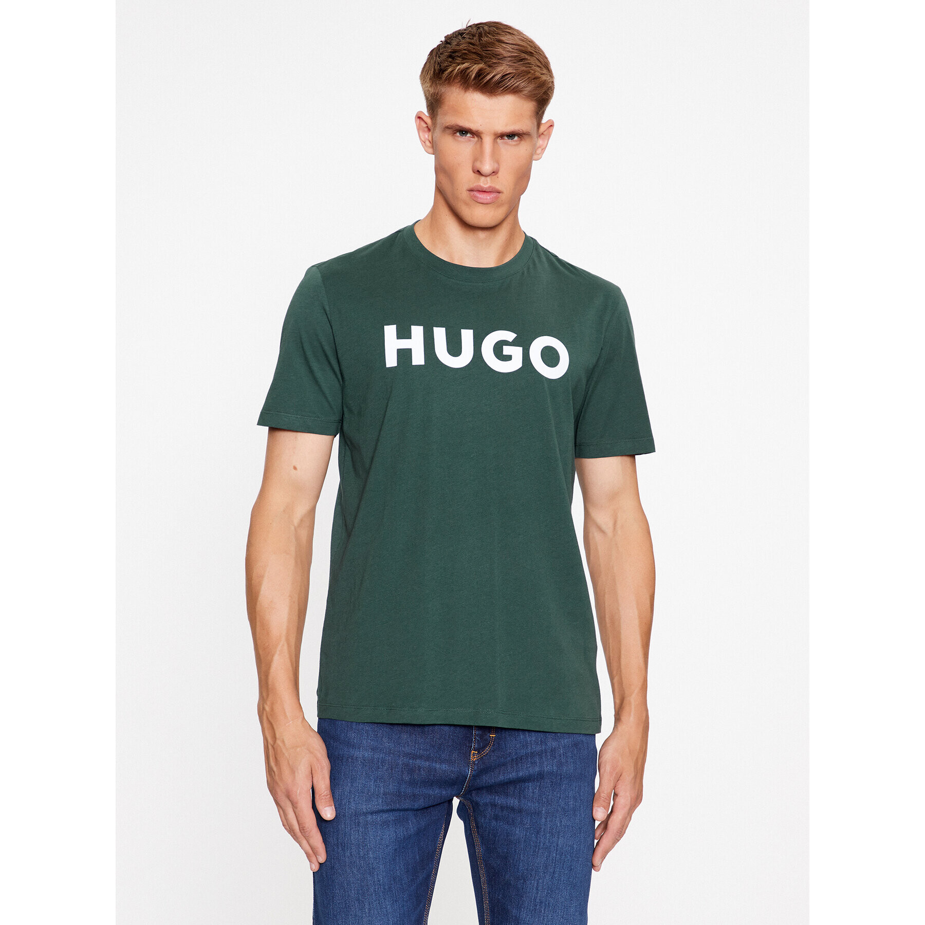 Hugo Tricou Dulivio 50467556 Verde Regular Fit - Pled.ro