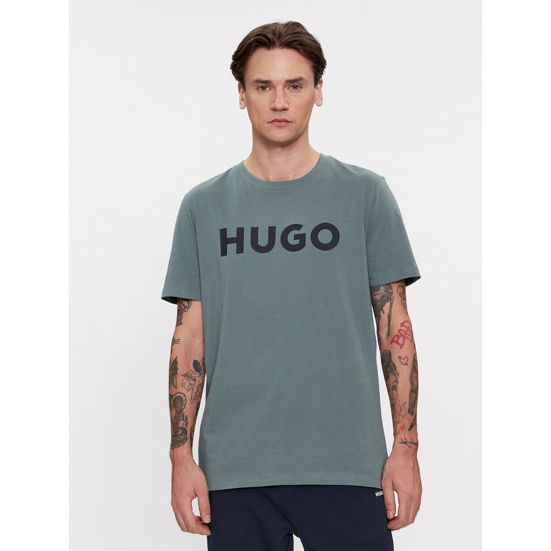 Hugo Tricou Dulivio 50467556 Verde Regular Fit - Pled.ro